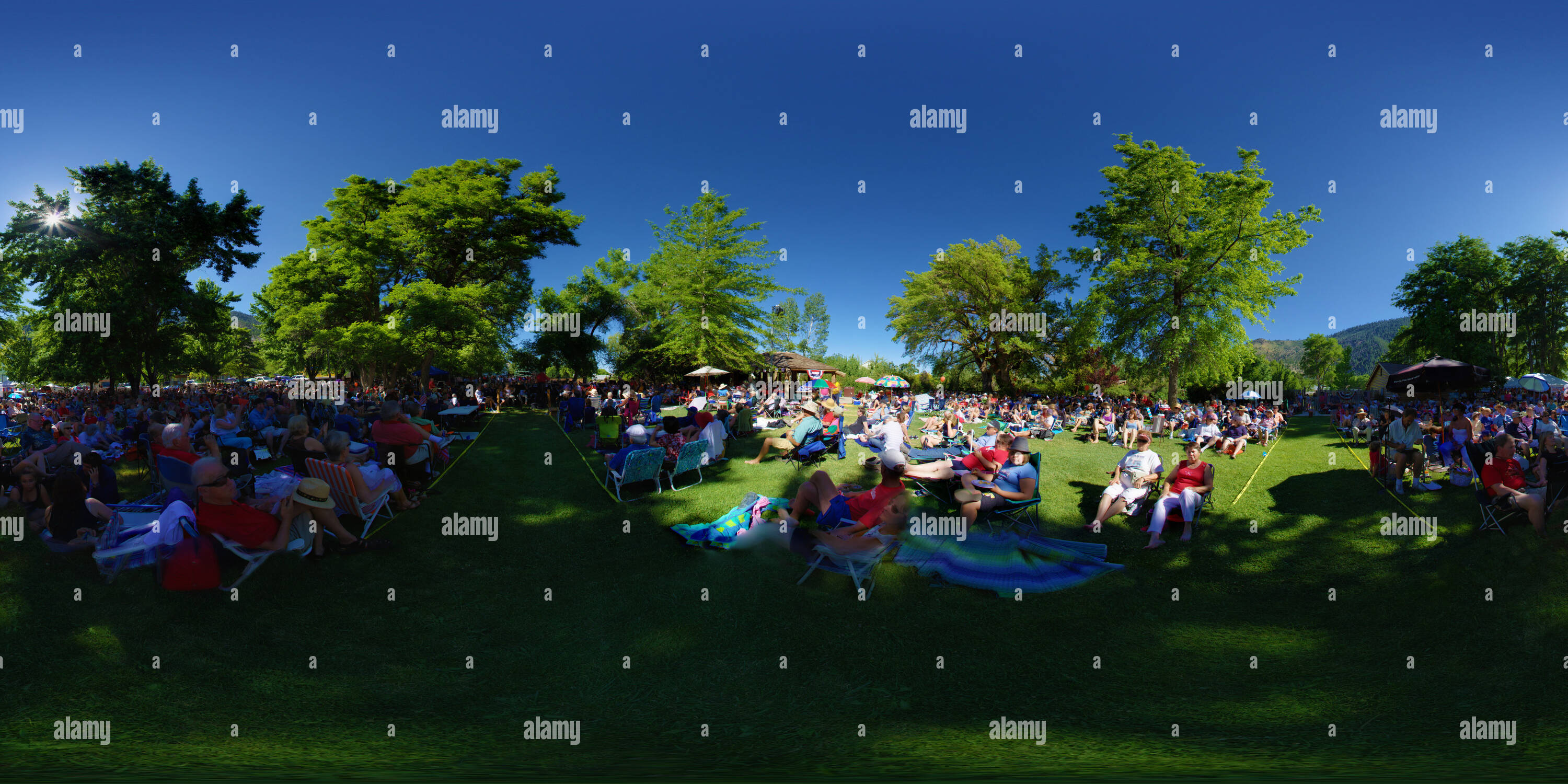 Vue panoramique à 360° de Symphany pop dans le parc