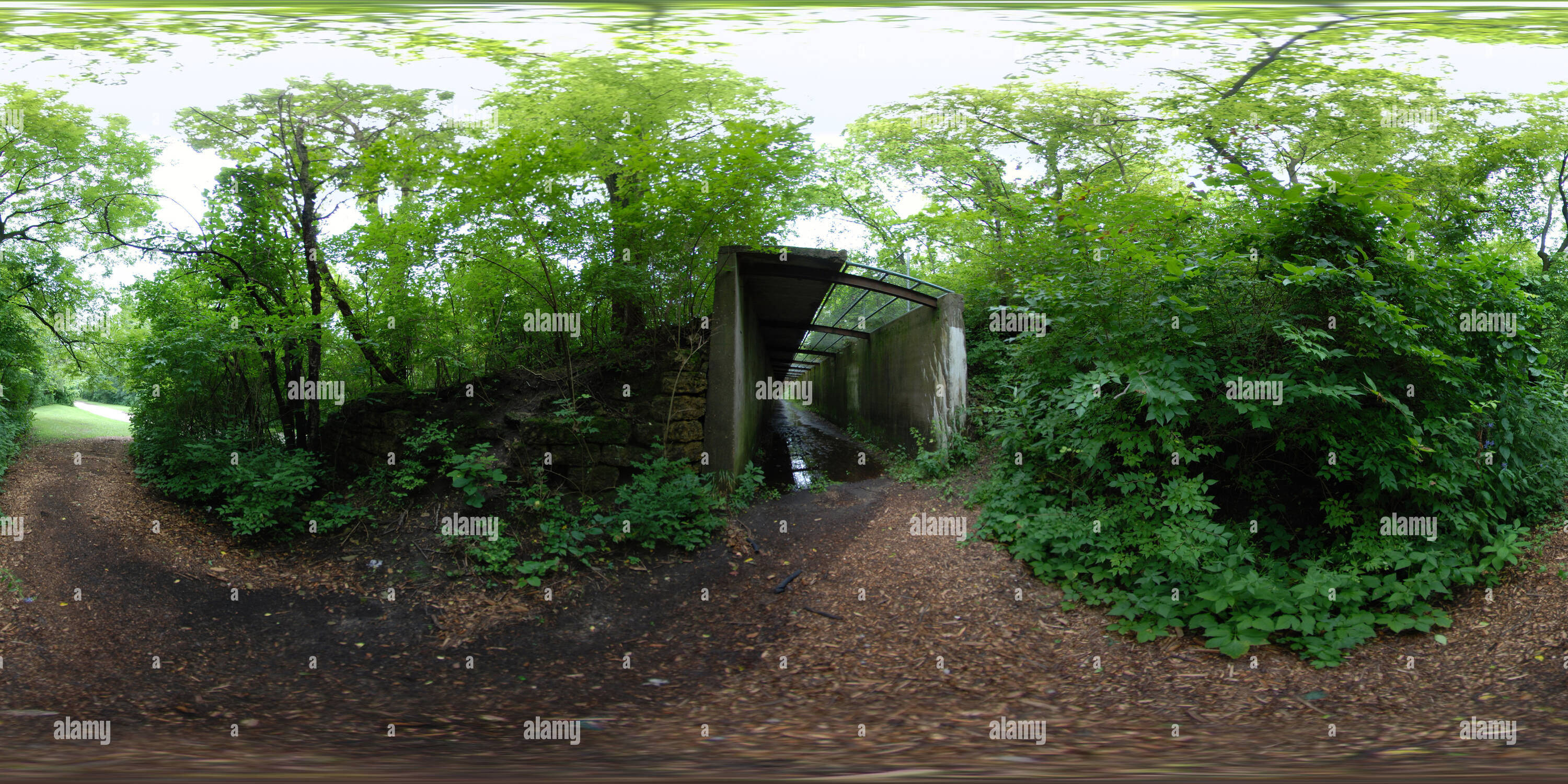 Vue panoramique à 360° de World War 1 Fourchette cible Subvention Camp à Atwood Park à Rockford, Illinois