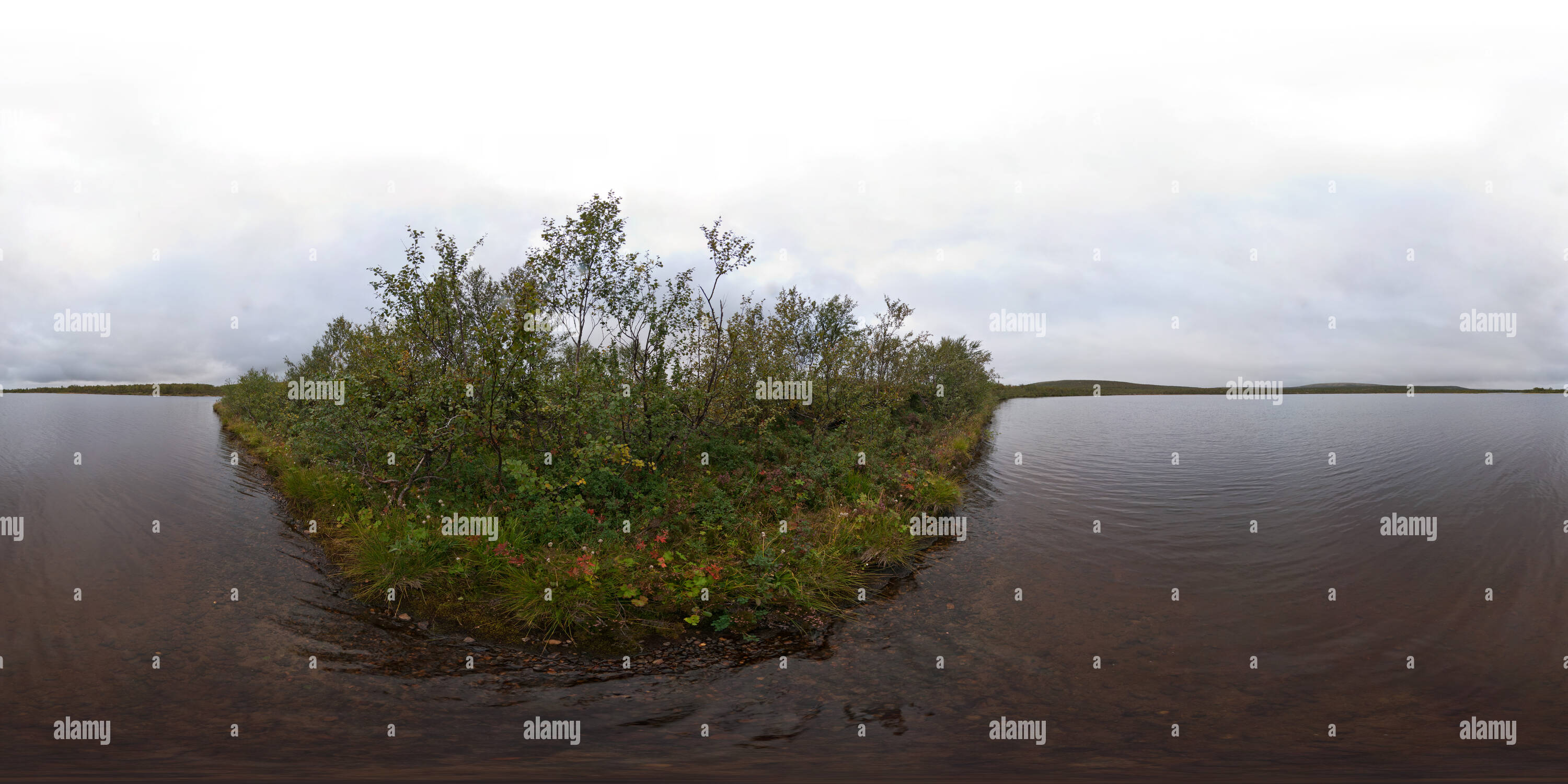 Vue panoramique à 360° de Puarent'javr lake