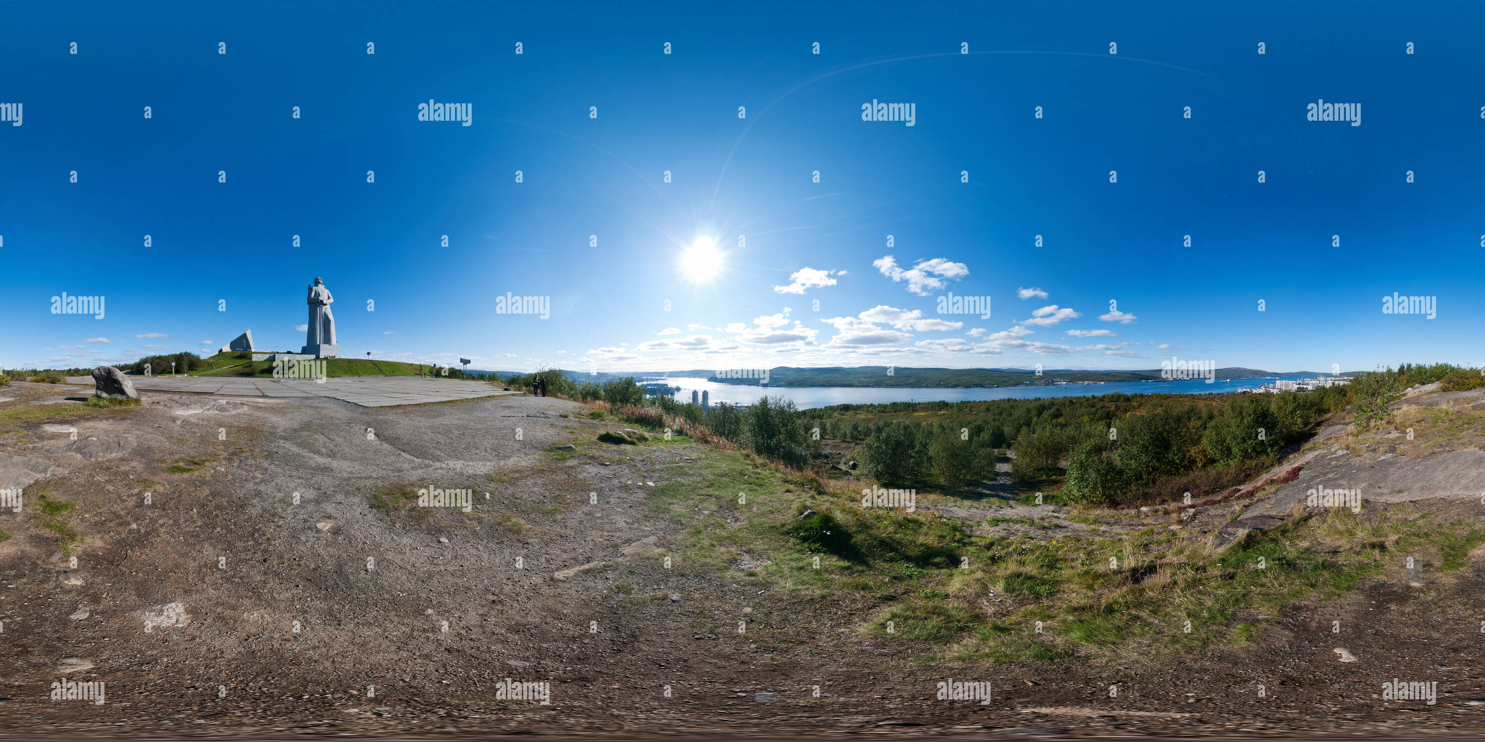 Vue panoramique à 360° de WWII Memorial à Murmansk