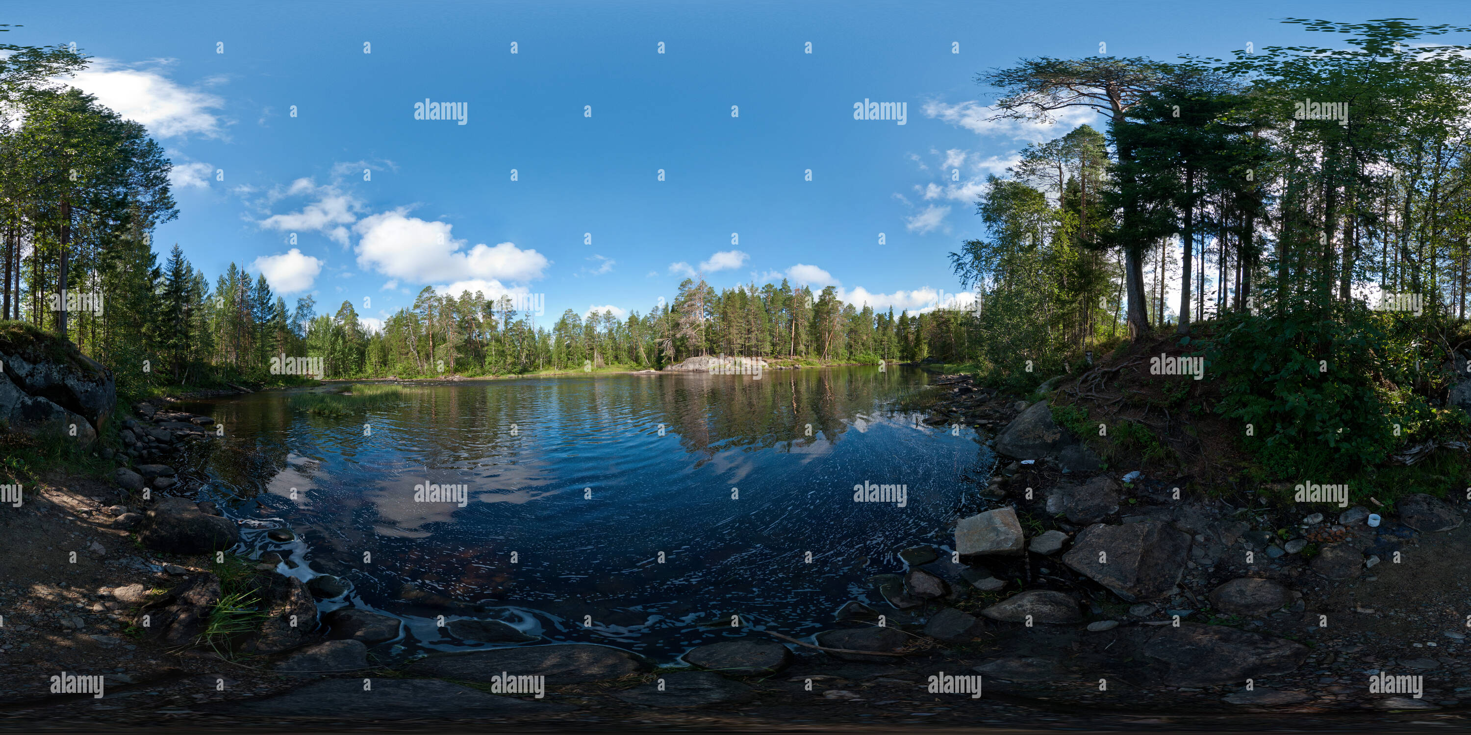 Vue panoramique à 360° de Pon'goma river