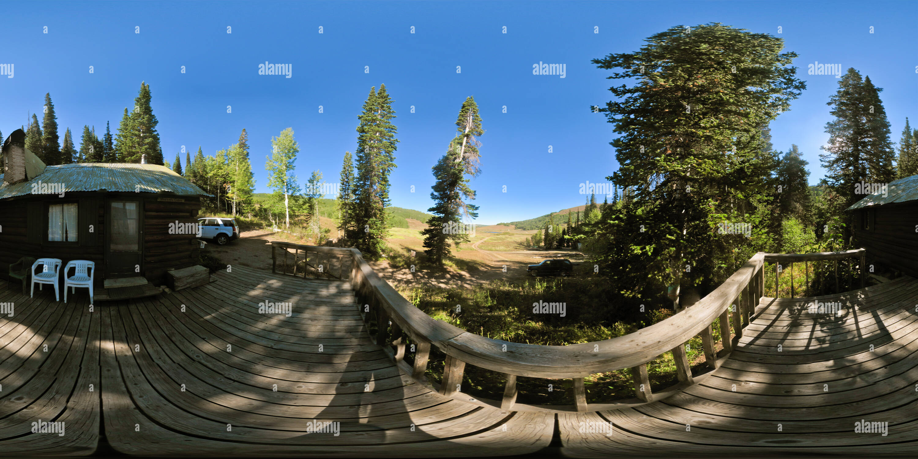 Vue panoramique à 360° de Vincent's Cabin près de Fairview, Utah Vue panoramique à 360° de Vincent's Cabin près de Fairview, Utah