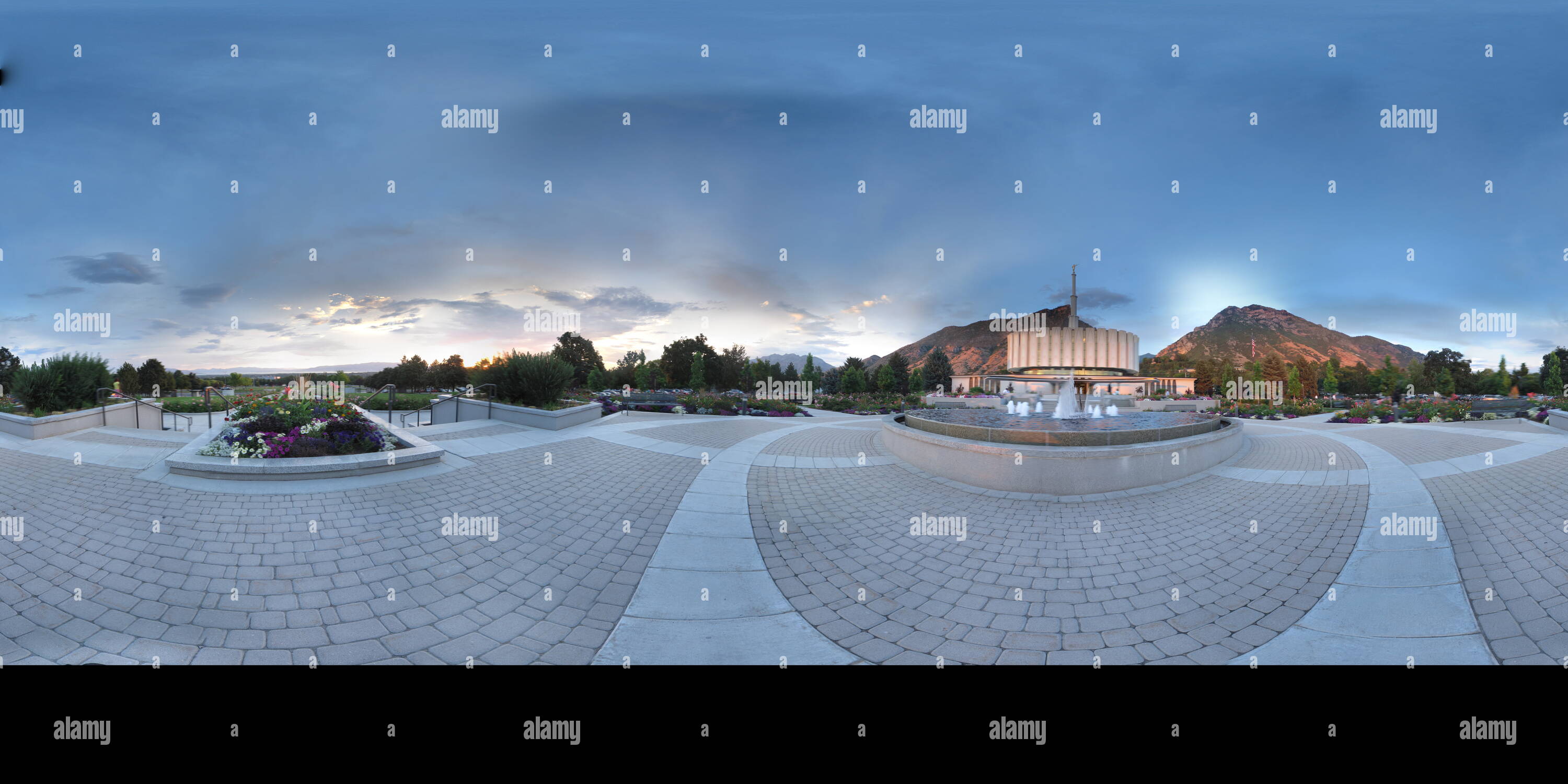Vue panoramique à 360° de Provo Utah Temple LDS Vue panoramique à 360° de Provo Utah Temple LDS