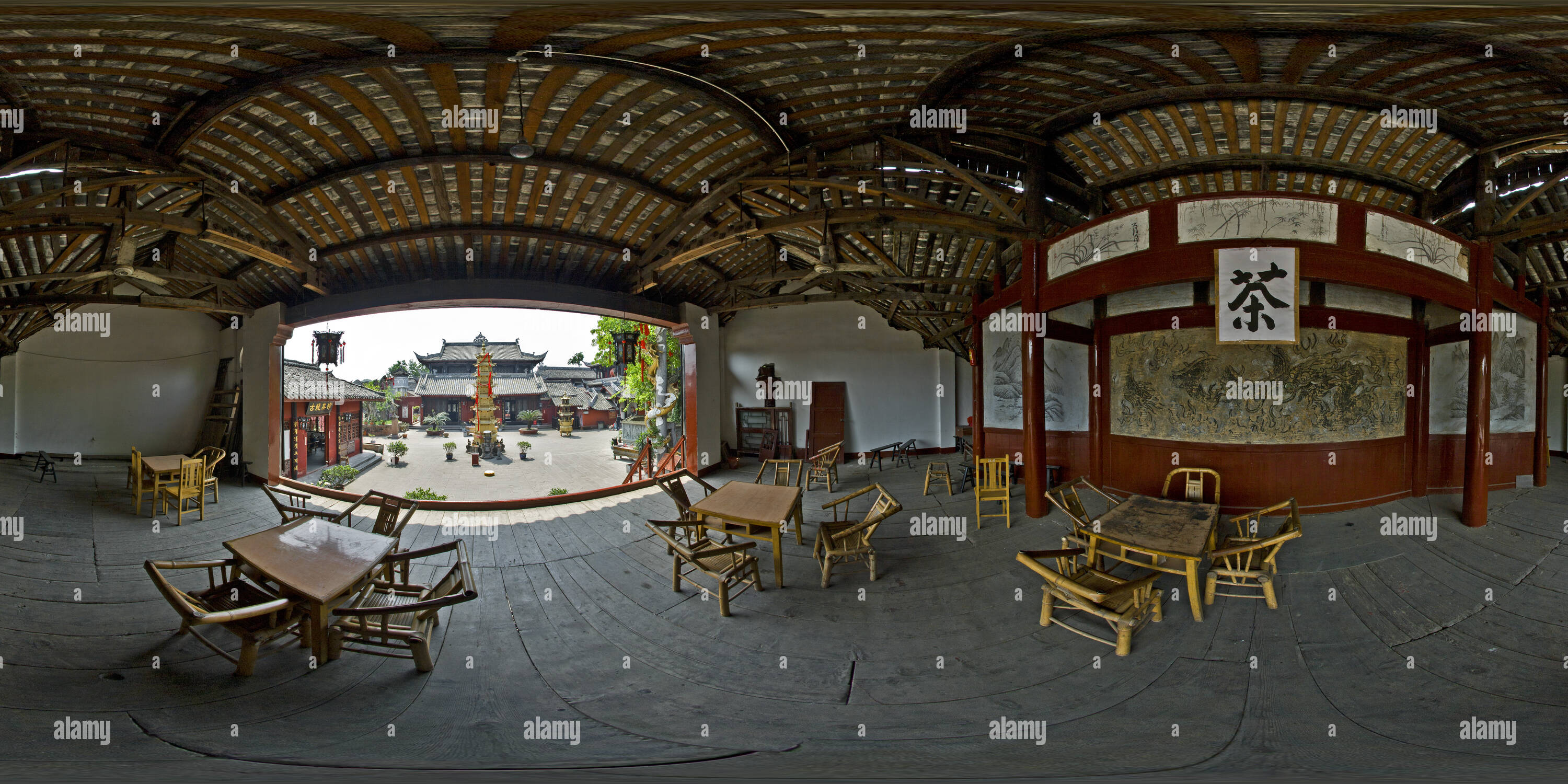 Vue panoramique à 360° de Gu Temple - Stade (restaurant) - sur