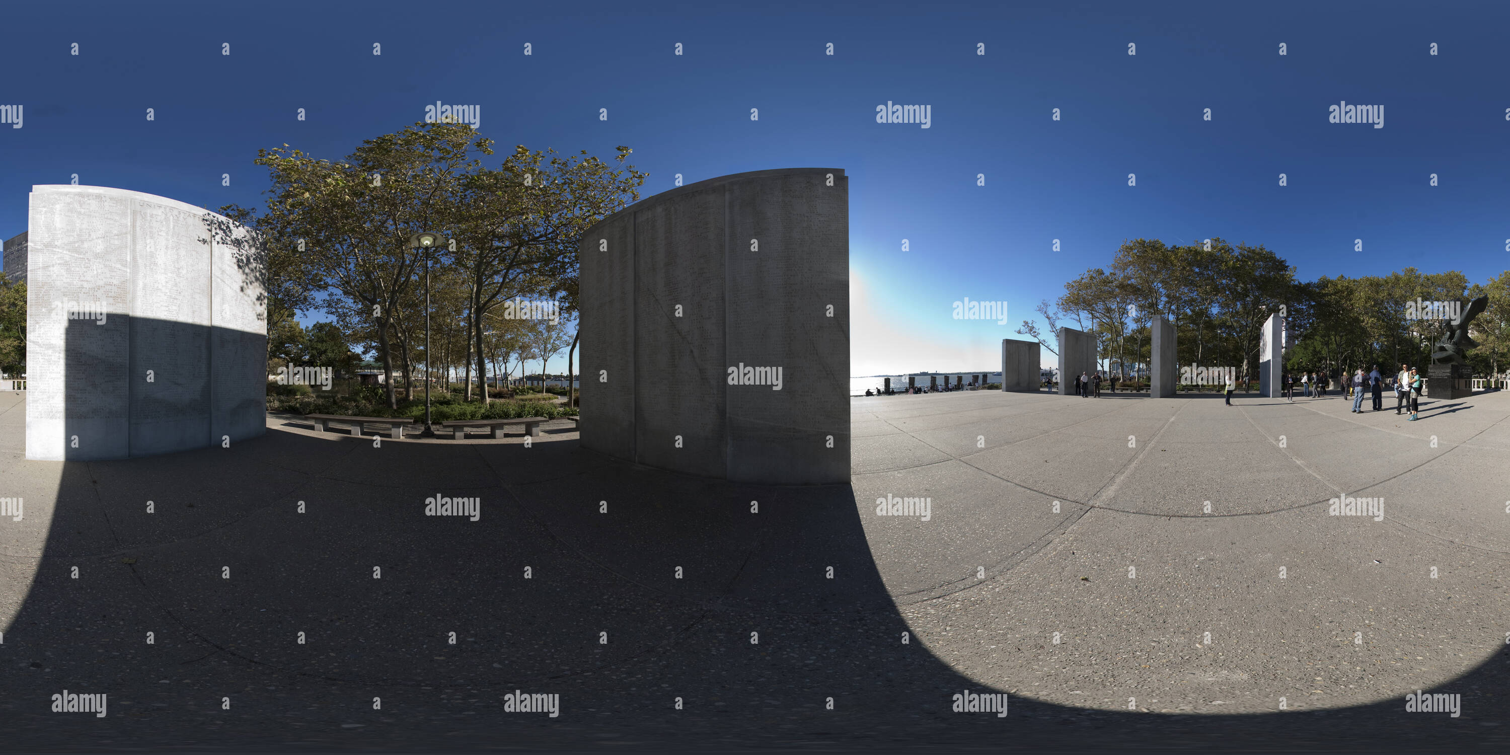 Vue panoramique à 360° de World War II Memorial, Battery Park
