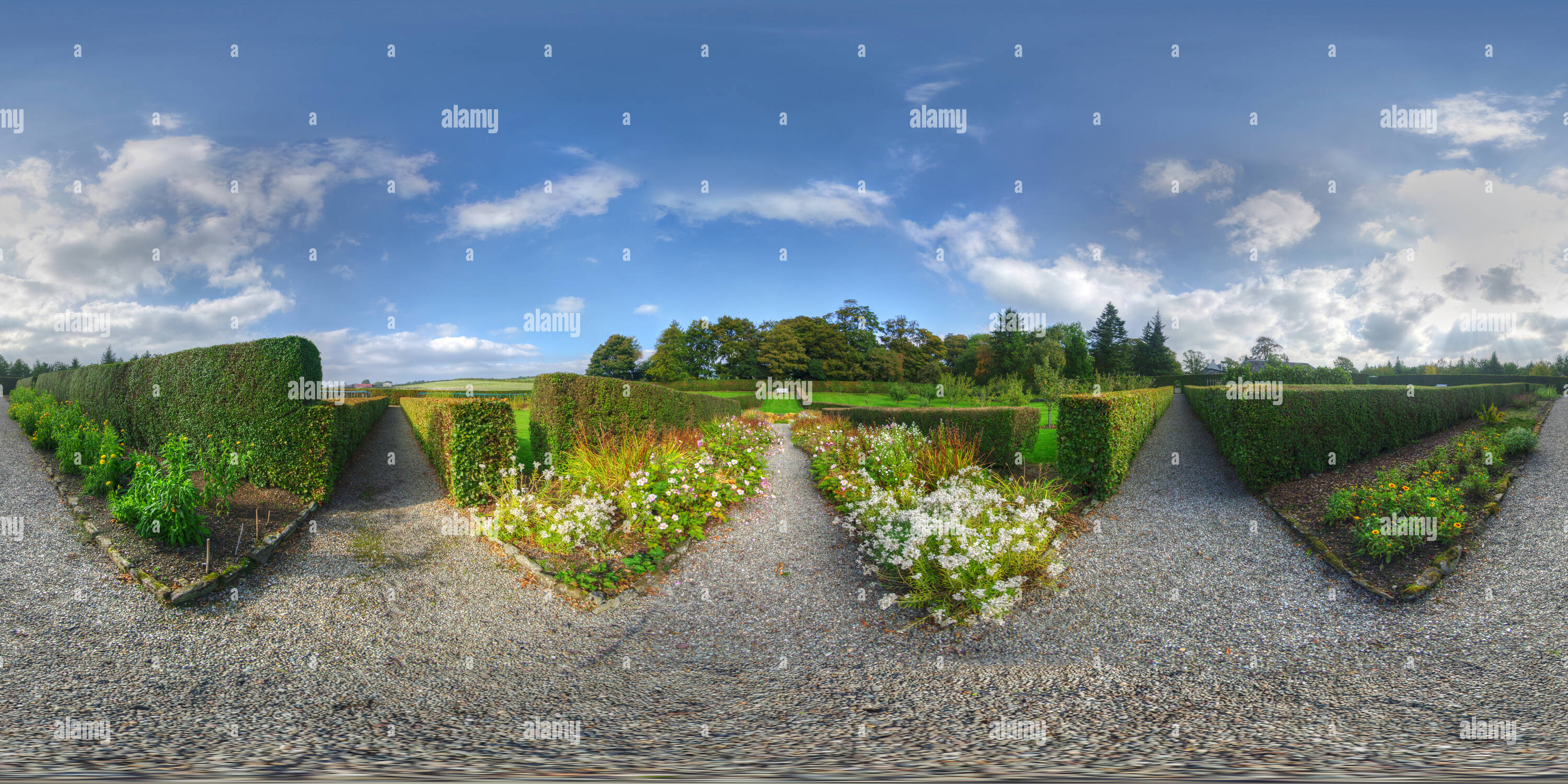 Vue panoramique à 360° de Cardross Geilston , Jardin , Écosse