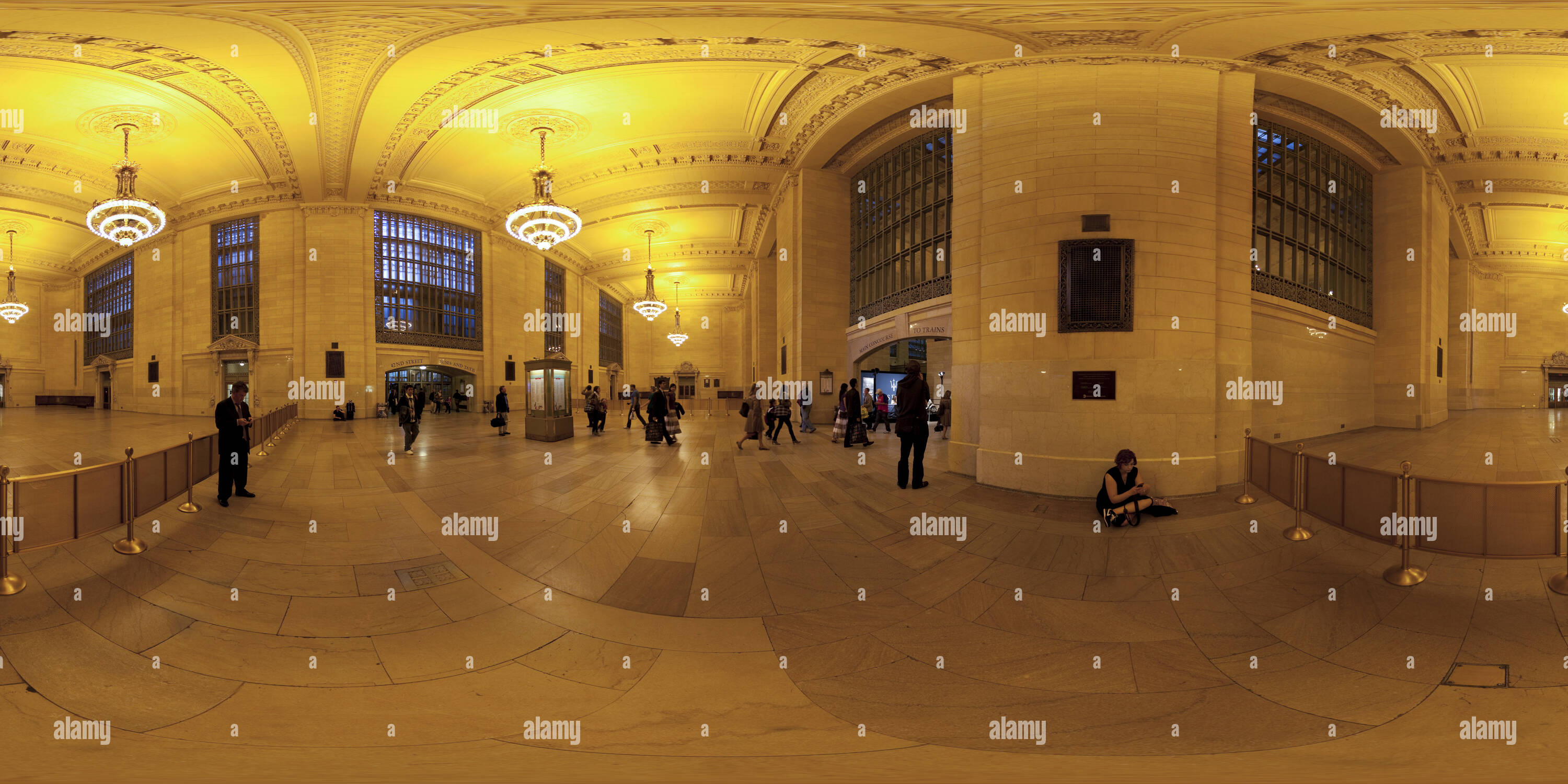 Vue panoramique à 360° de Grand Central Station New York
