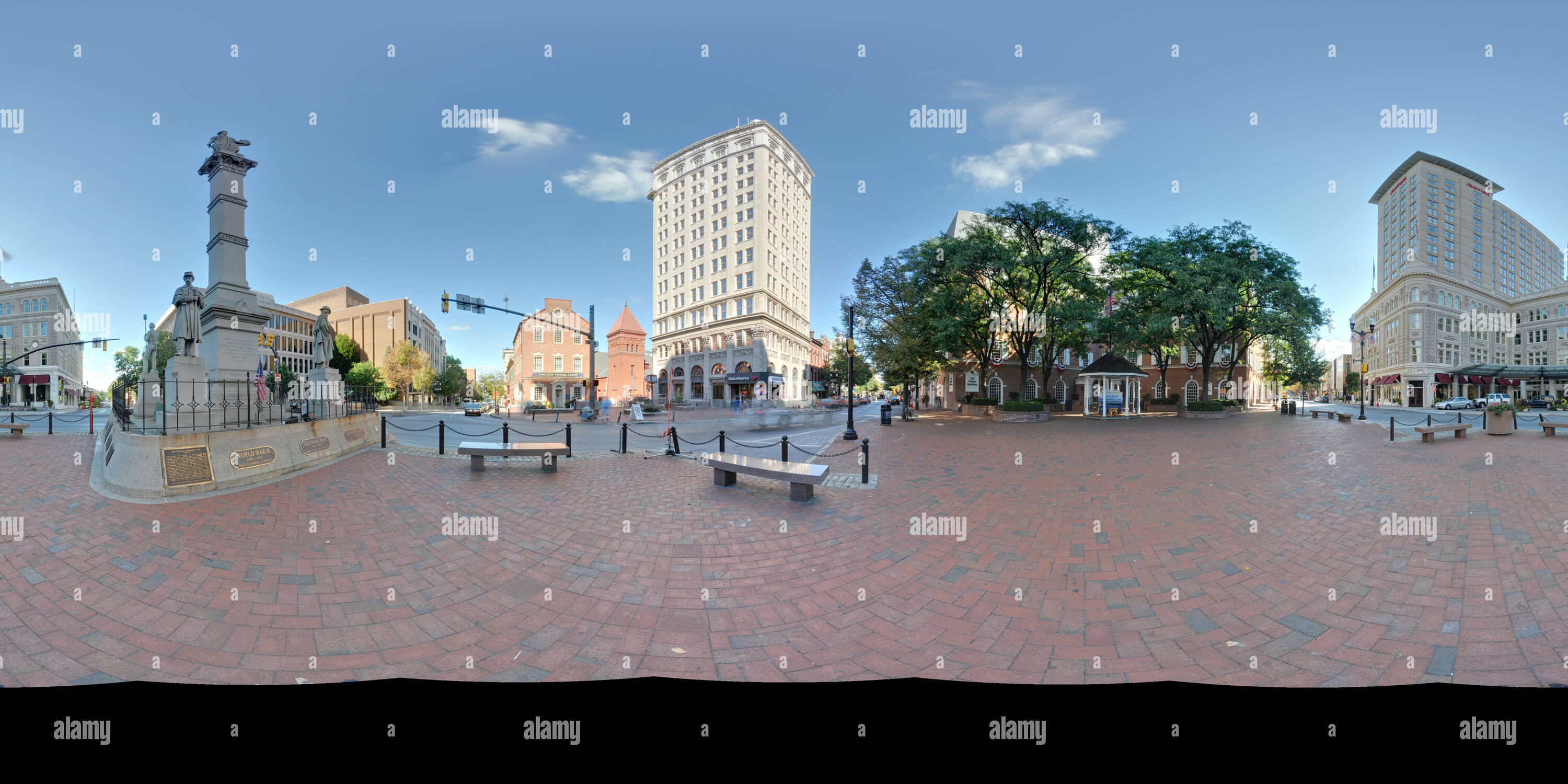 Vue panoramique à 360° de Lancaster City Square