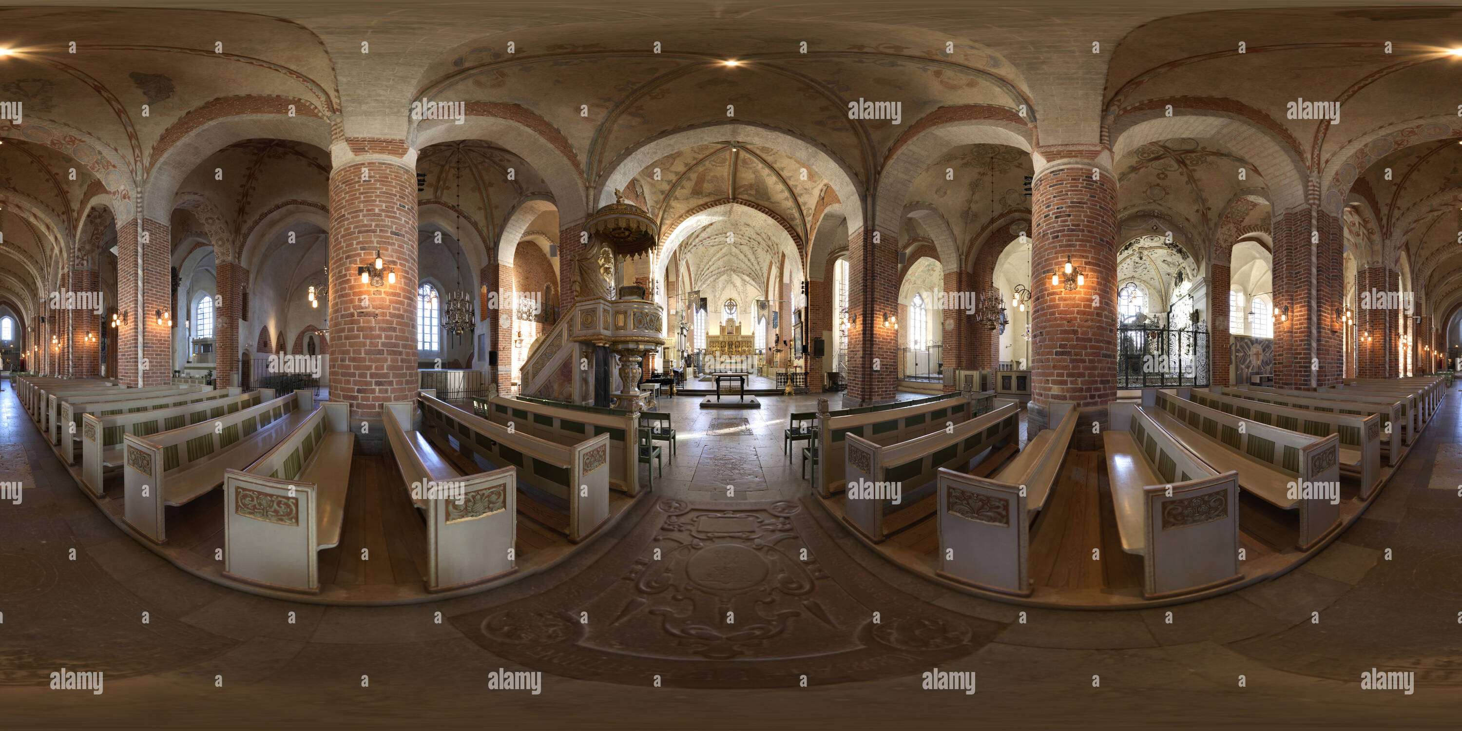 Vue panoramique à 360° de La Cathédrale de Strangnas