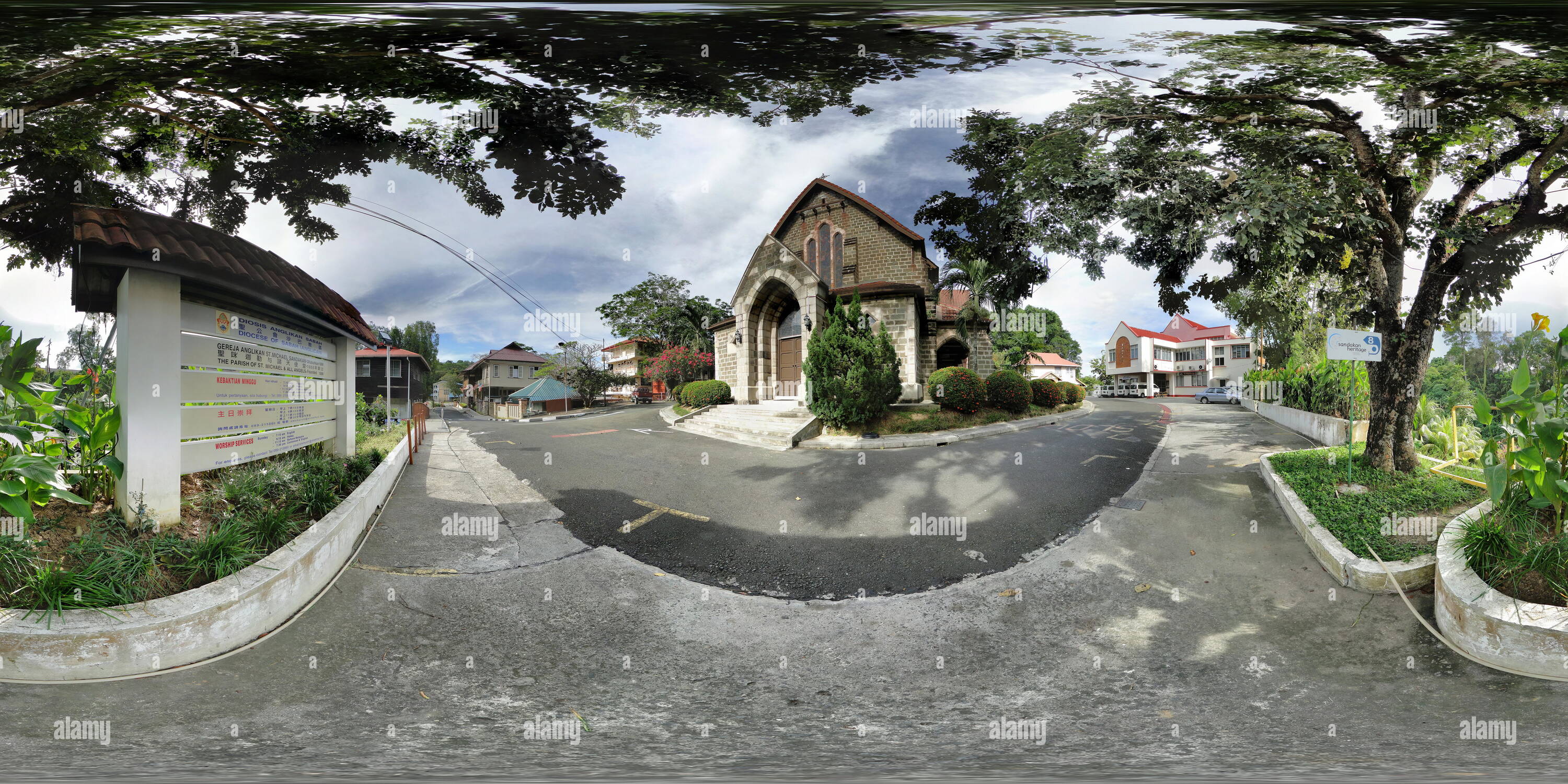 Vue panoramique à 360° de Saint Michel et tous les Anges à Sandakan