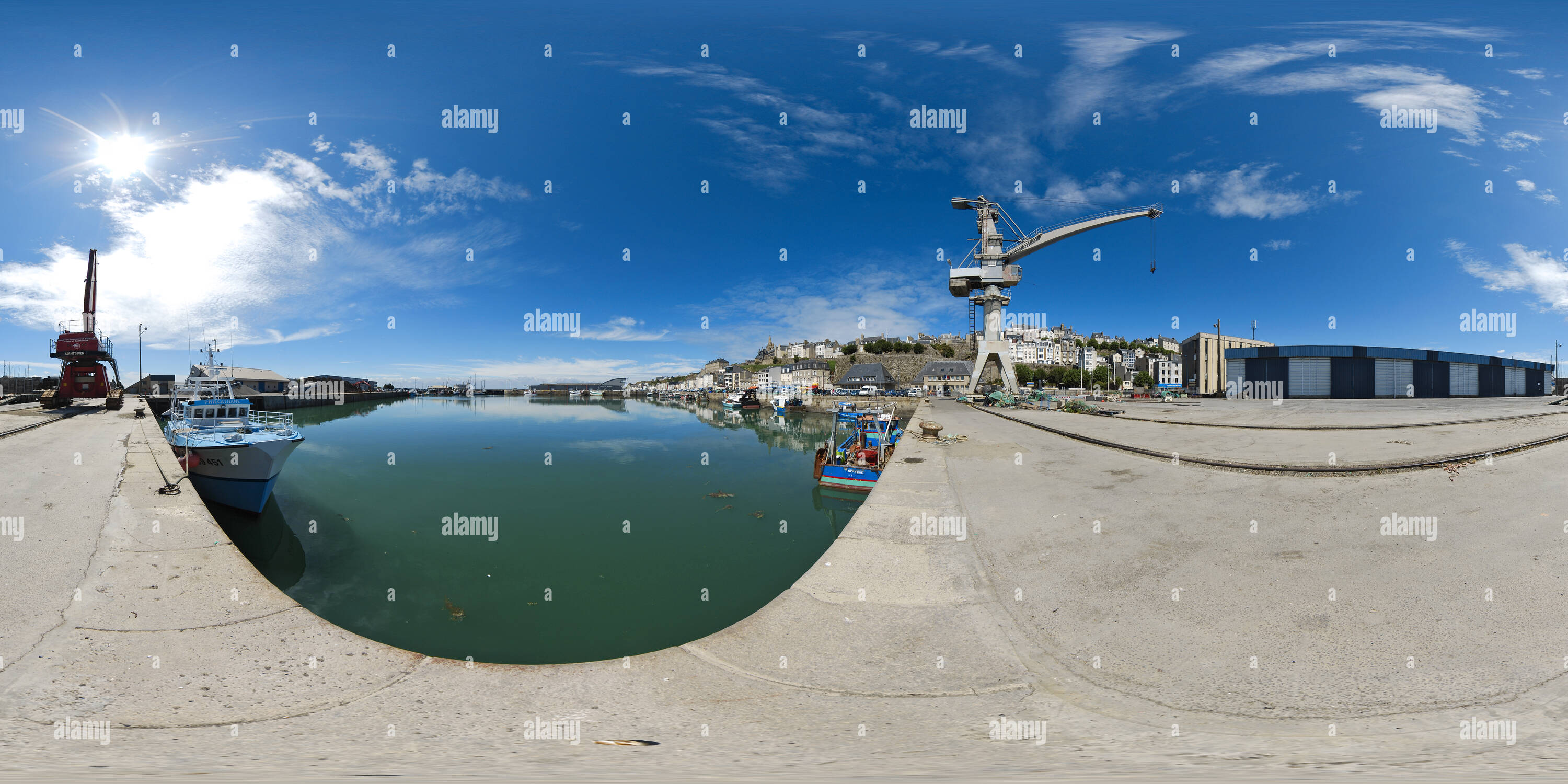 Vue panoramique à 360° de Sur le quai d'un Granville d'Orléans - France