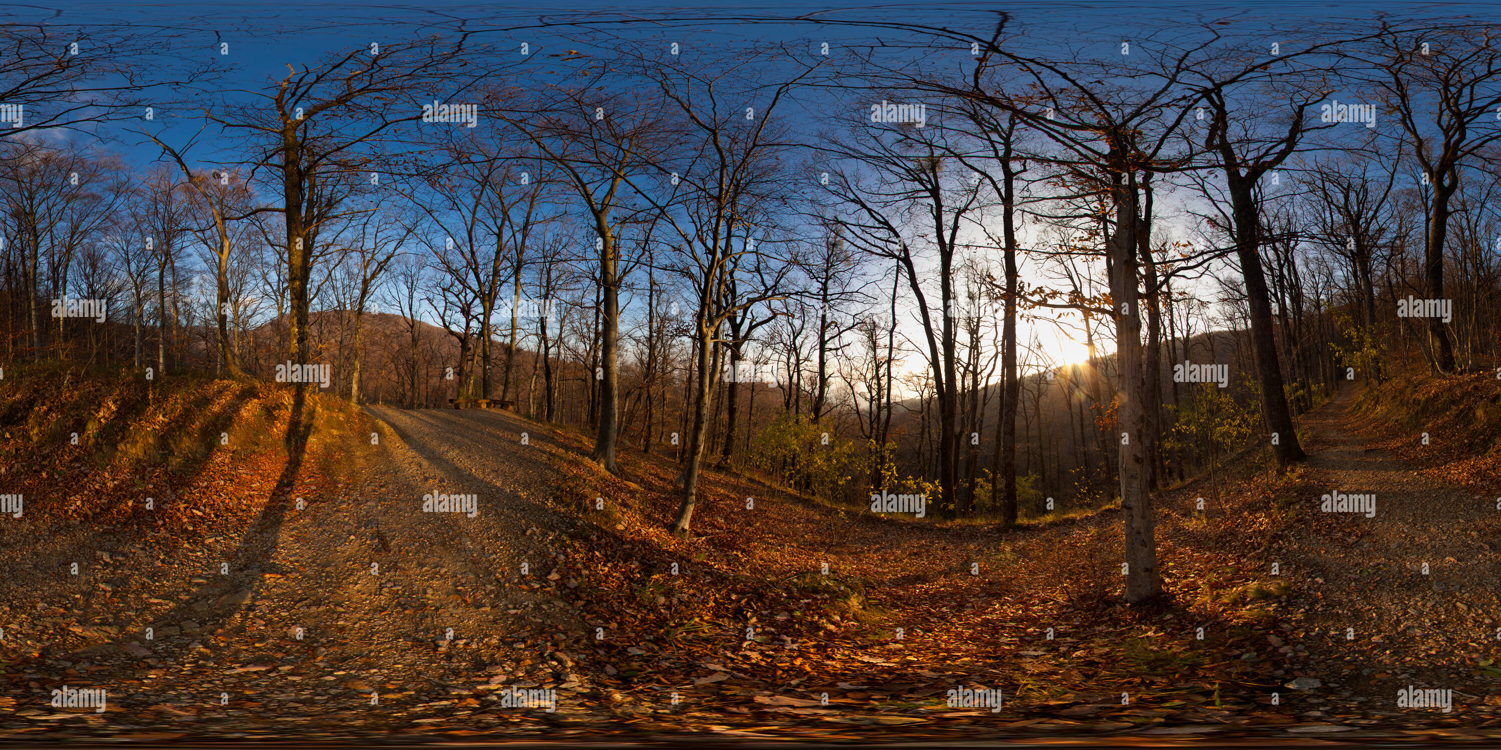 Vue panoramique à 360° de Sentier de montagne