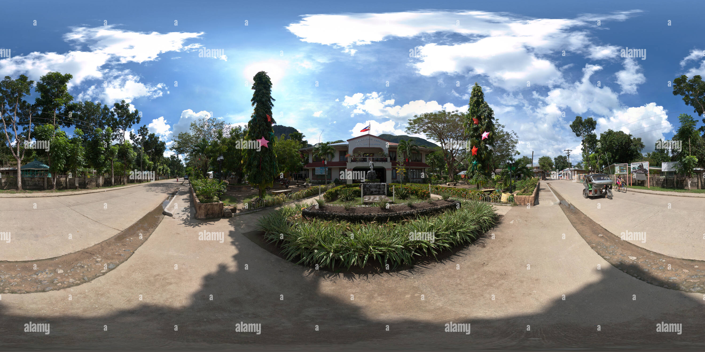 Vue panoramique à 360° de Le centre-ville d'El Nido, Palawan, Philippines