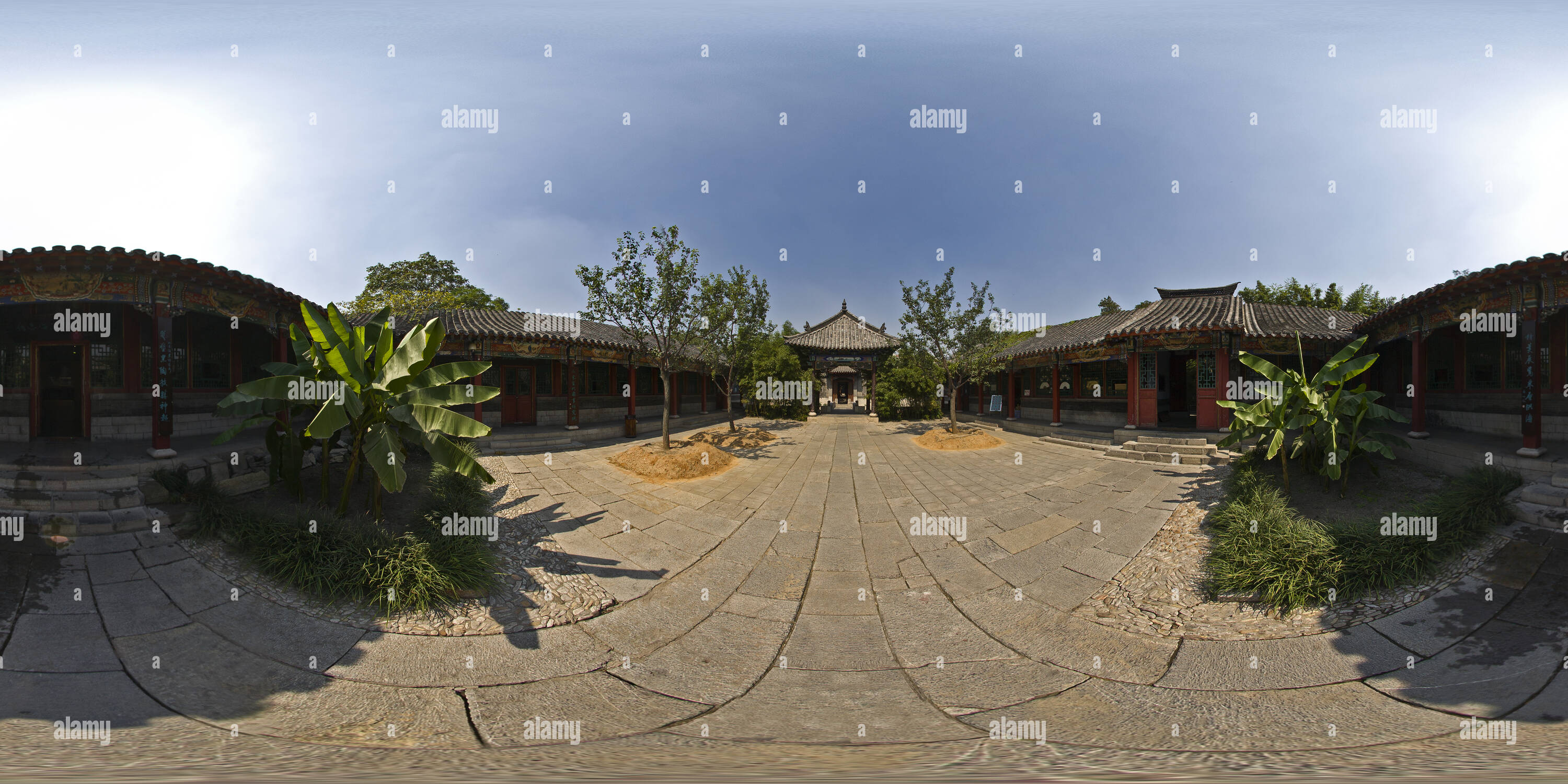 Vue panoramique à 360° de Chuk Yuen - Wan Li Yan Memorial - Cour d'abricot