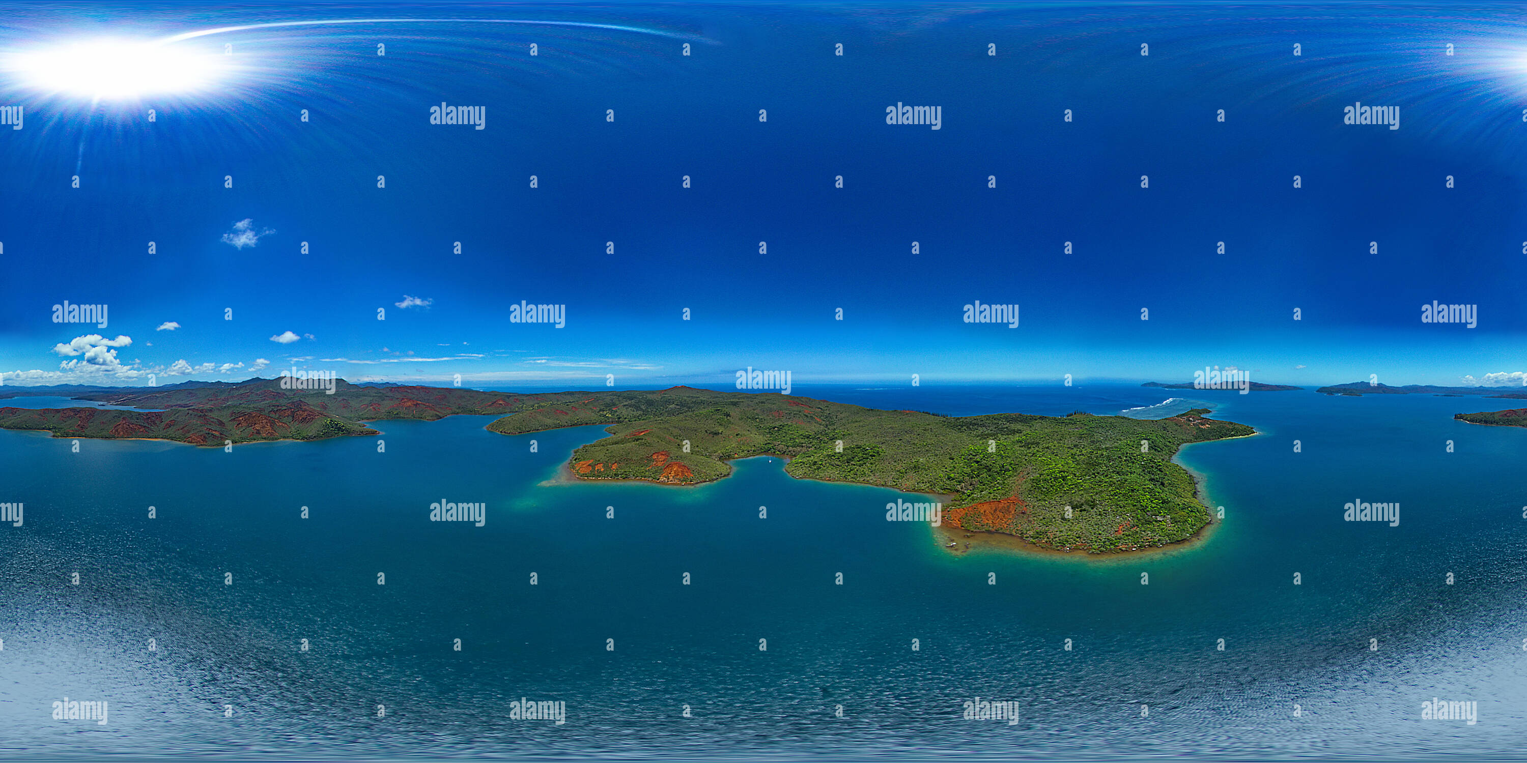 Vue panoramique à 360° de Vols en hélicoptère Nouvelle Calédonie