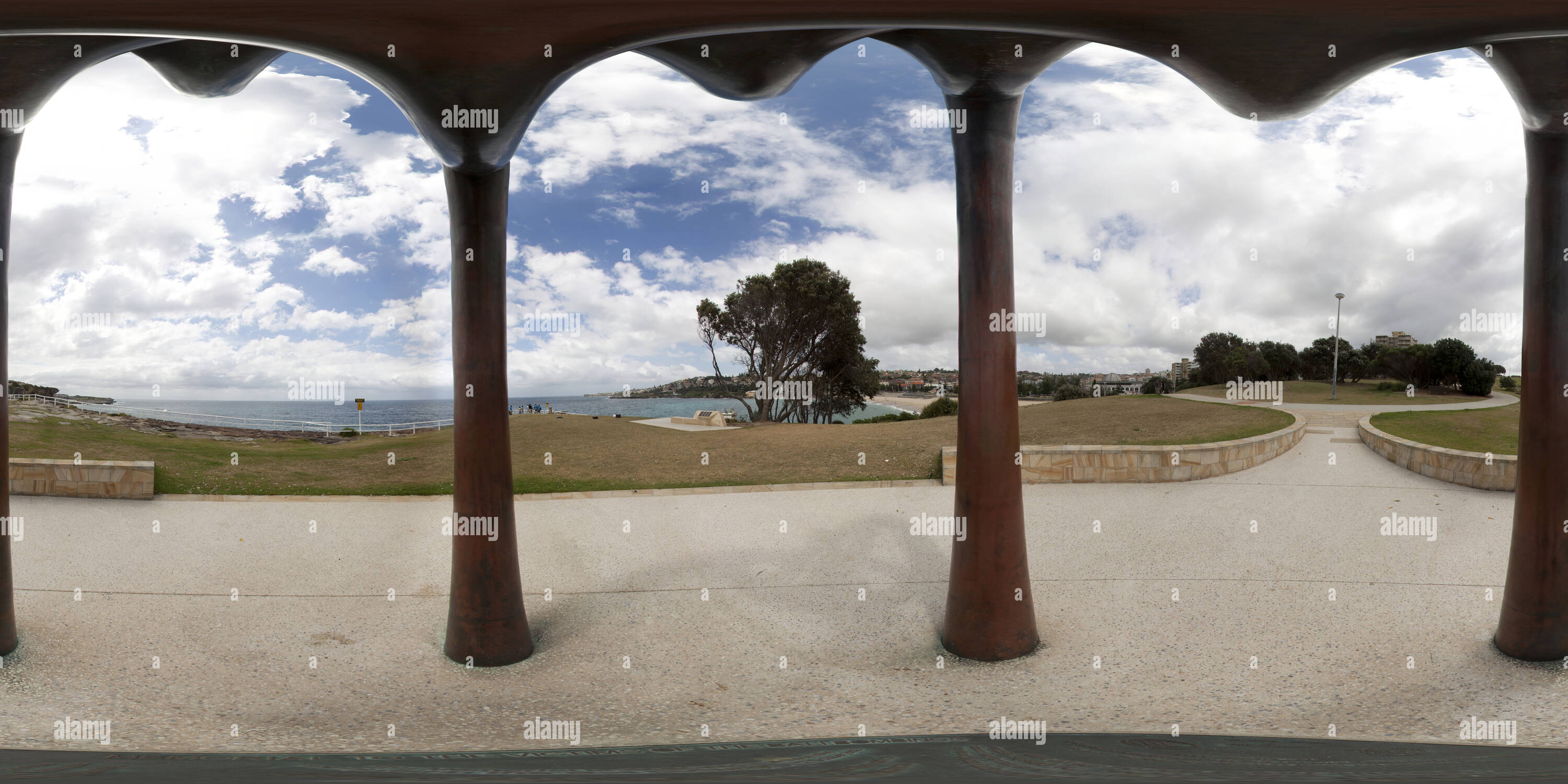 Vue panoramique à 360° de Mémorial aux victimes de la bombe de Bali, Dolphin point, Coogee