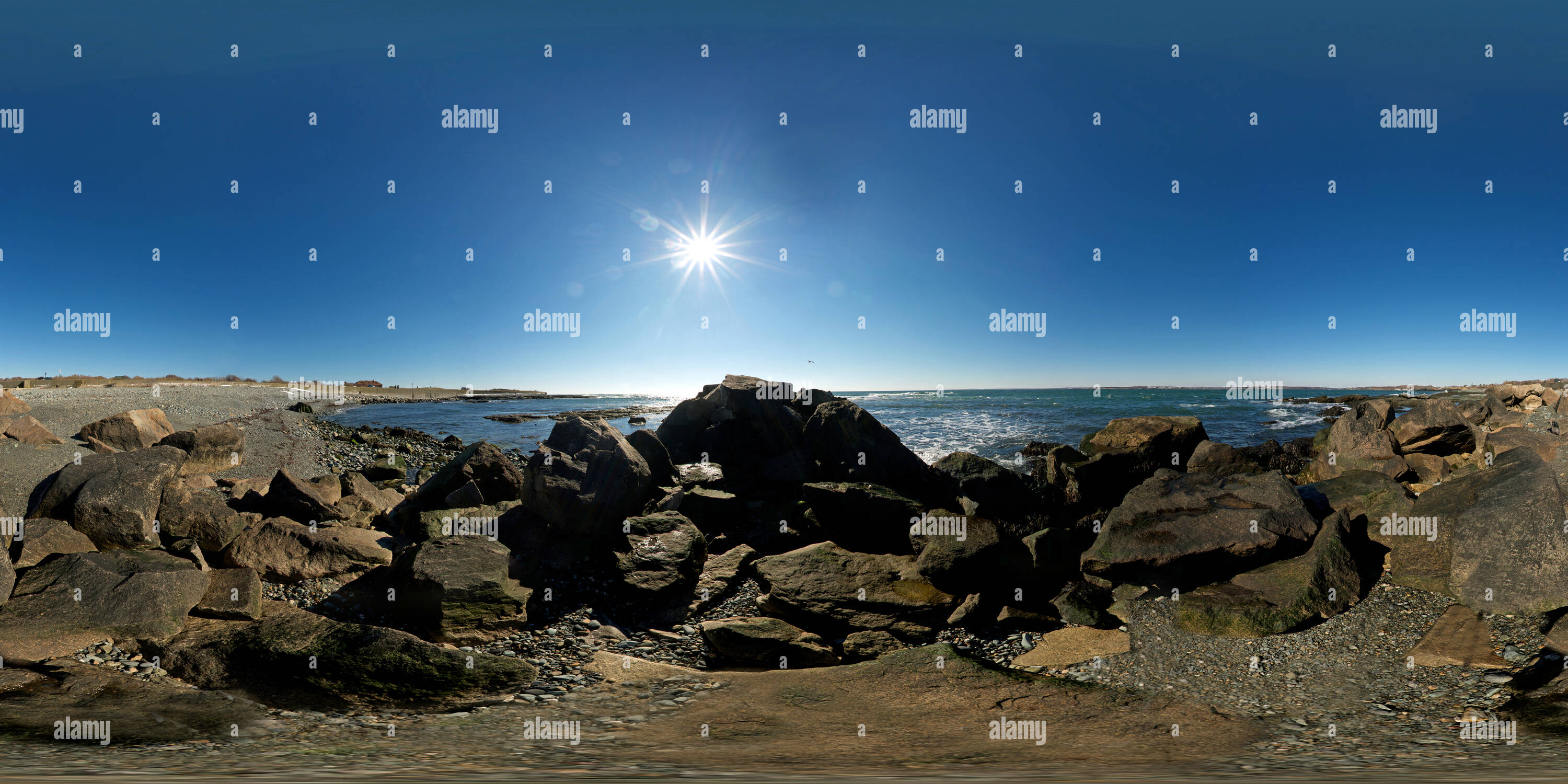 Vue panoramique à 360° de Brenton Point Rhode Island State Park