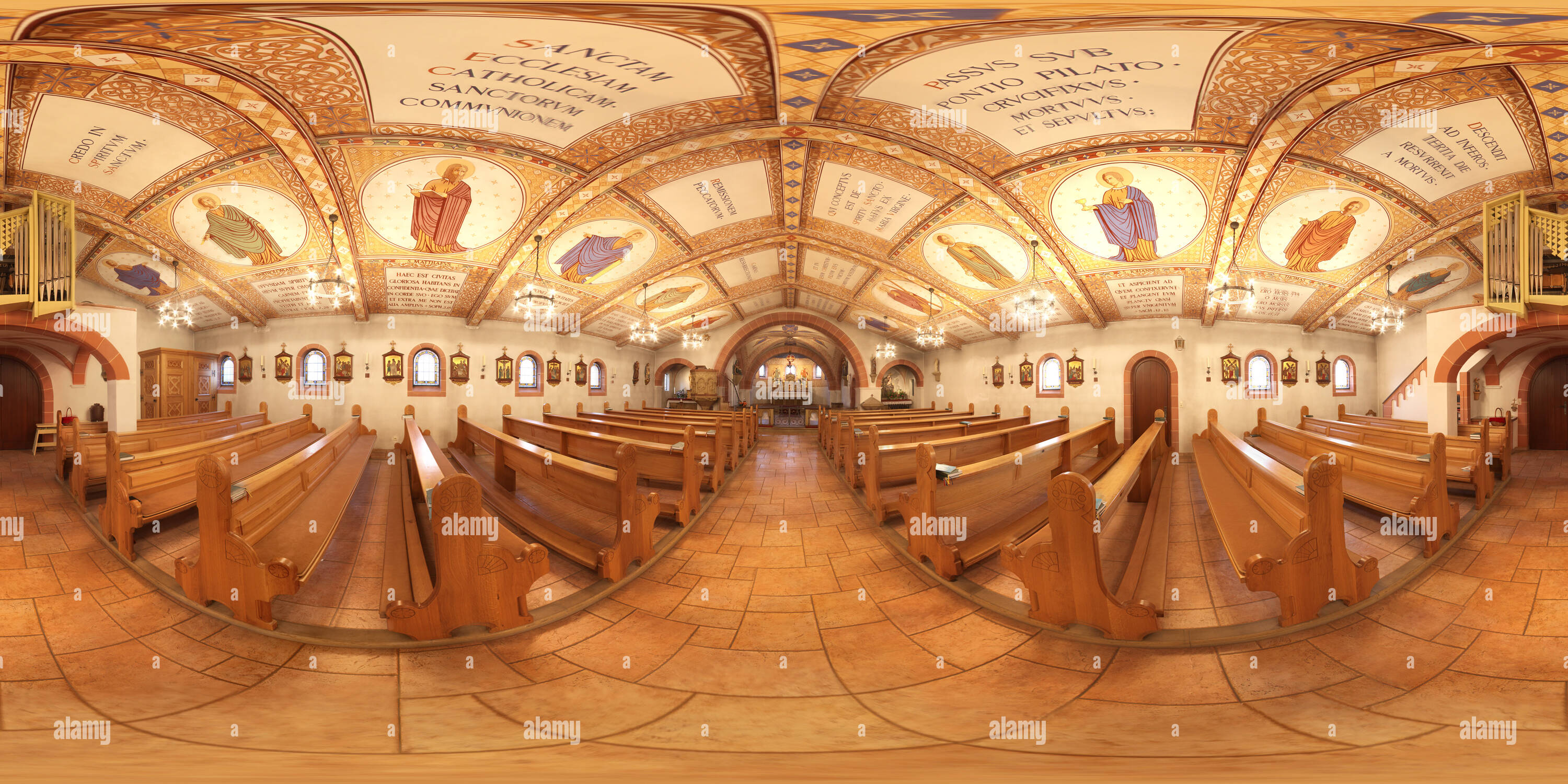 Vue panoramique à 360° de Kirche Sieben Schmerzen Mariens dans Alanya Kargicak