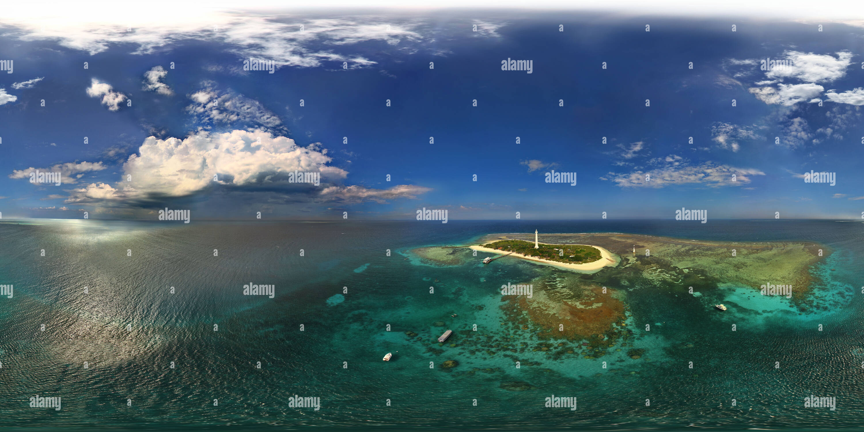 Vue panoramique à 360° de Amédée Island Marine Reserve Nouvelle Calédonie