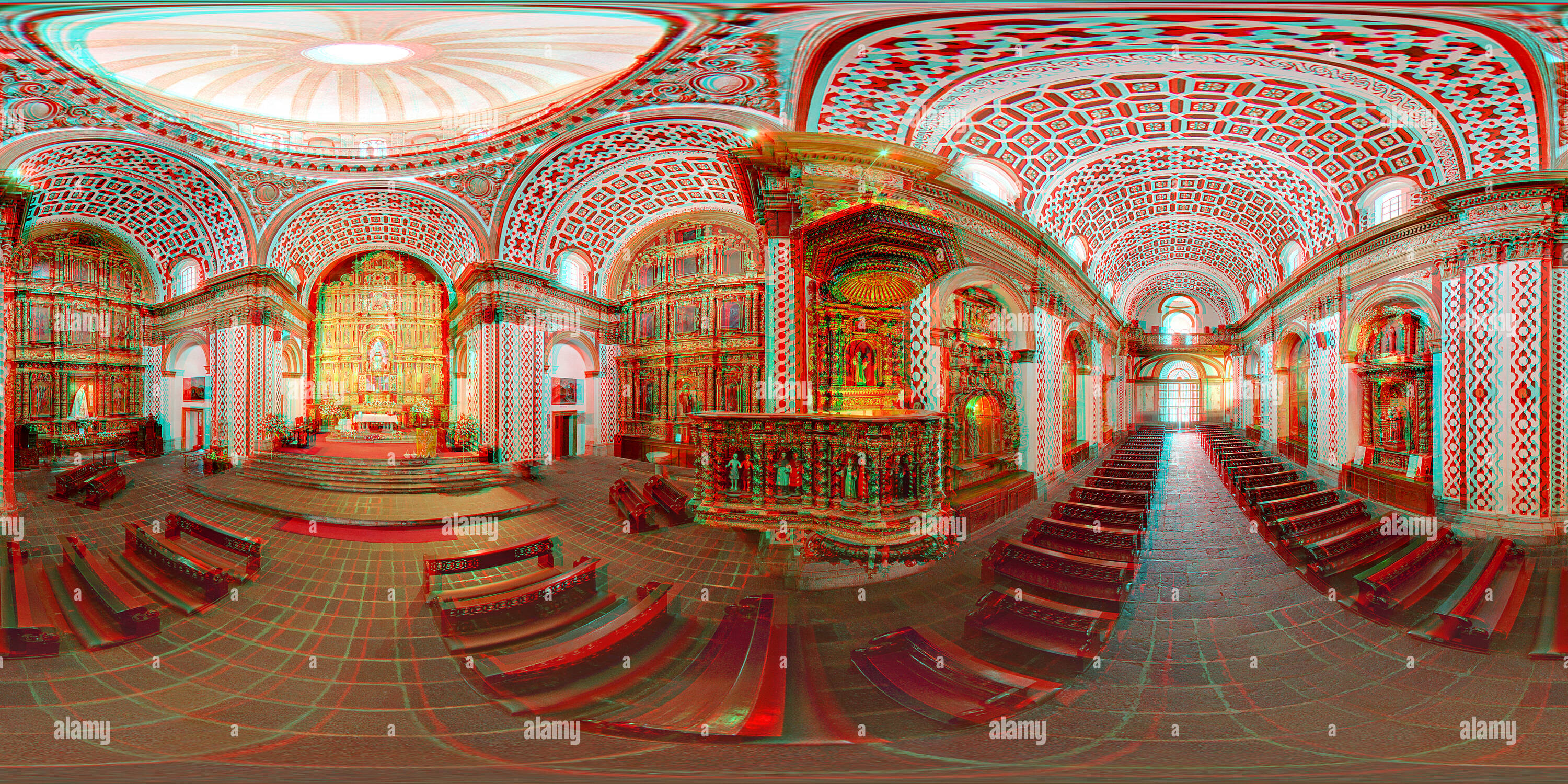 Anaglyphe, technique dessin en 3D lunettes rouge et bleu