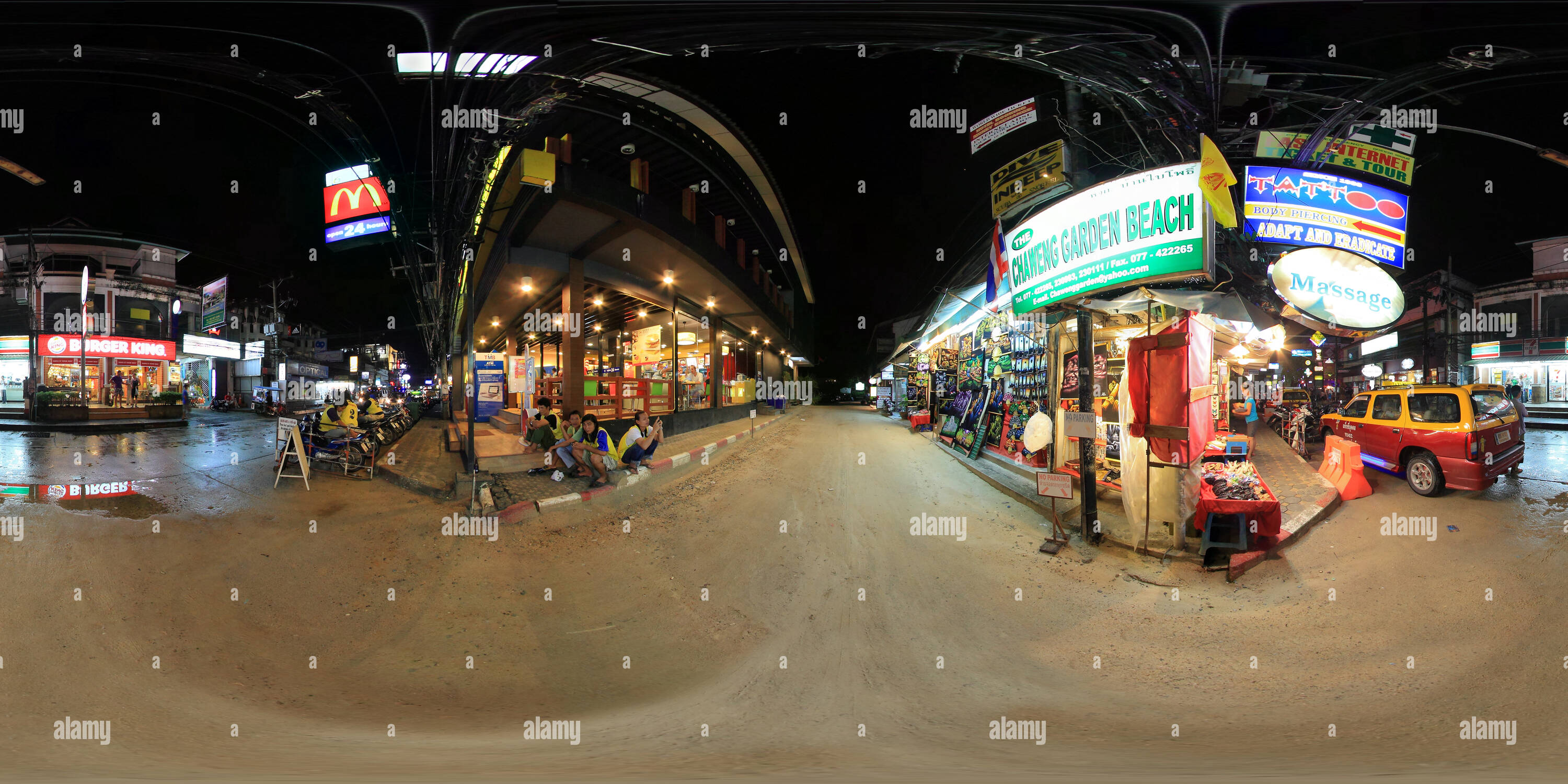 Vue panoramique à 360° de Chaweng - Burger corner