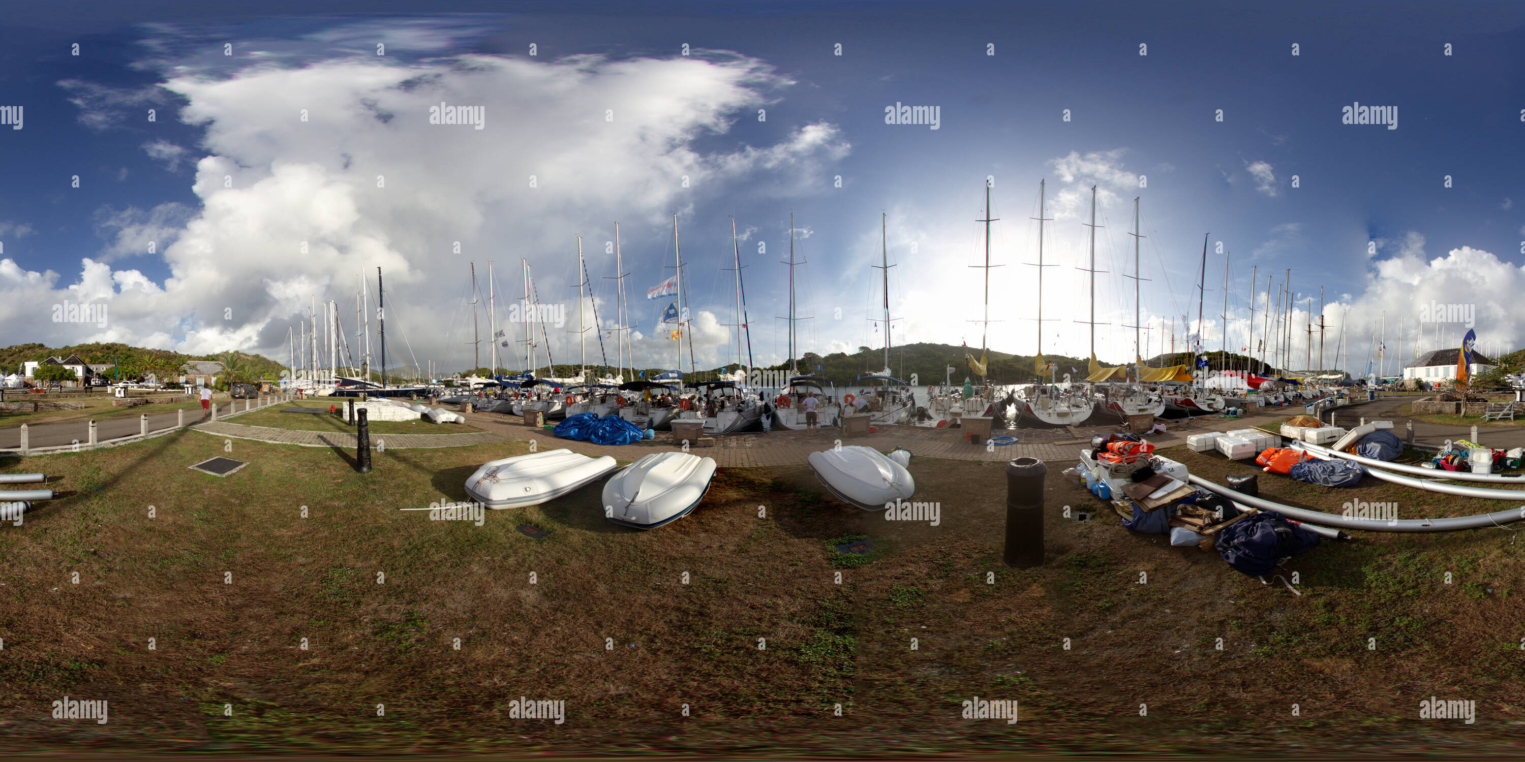 Vue panoramique à 360° de Antigua : : English Harbour Antigua Sailing Week 2011