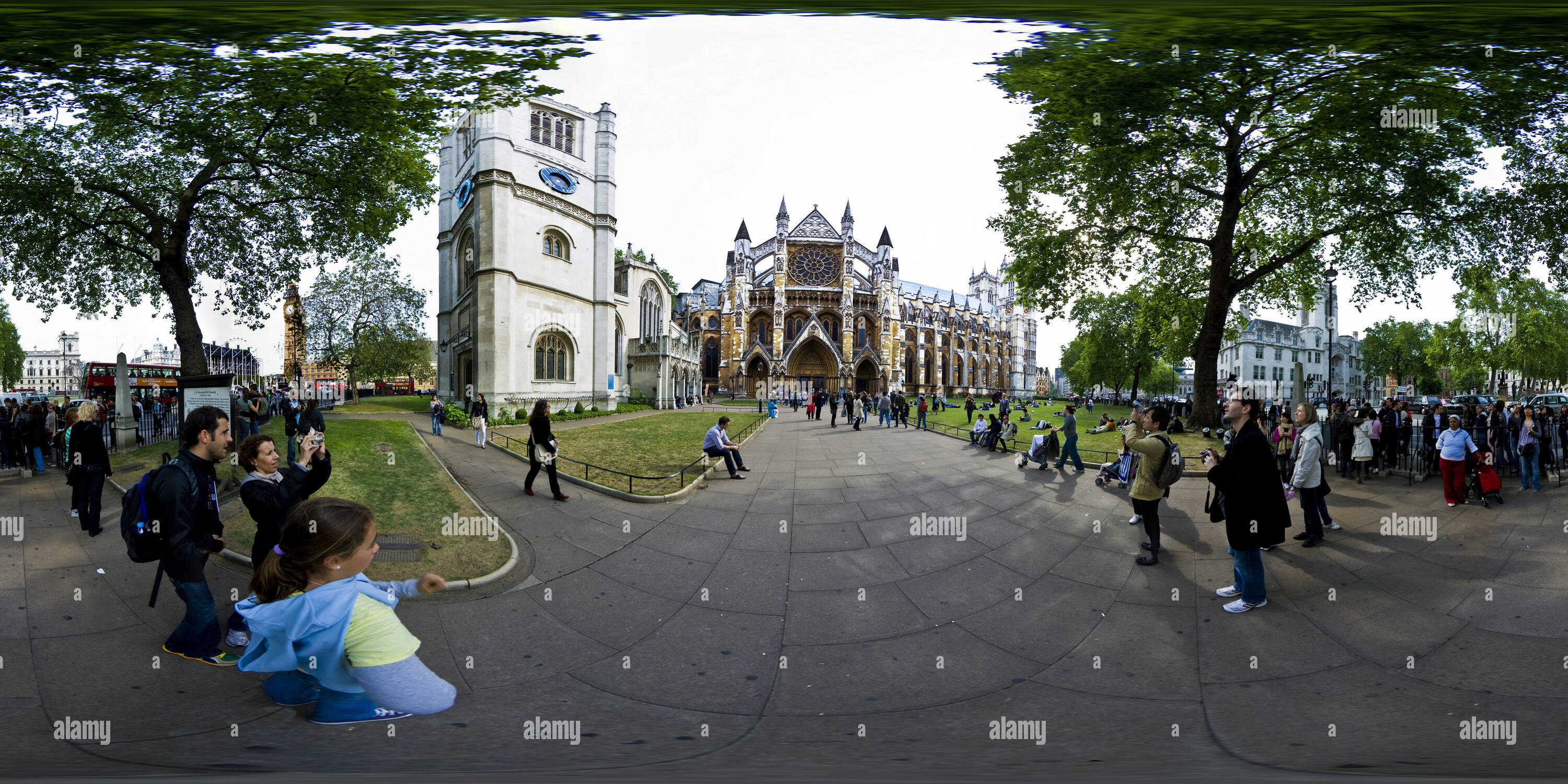 Vue panoramique à 360° de L'Abbaye de Westminster et St Margaret's