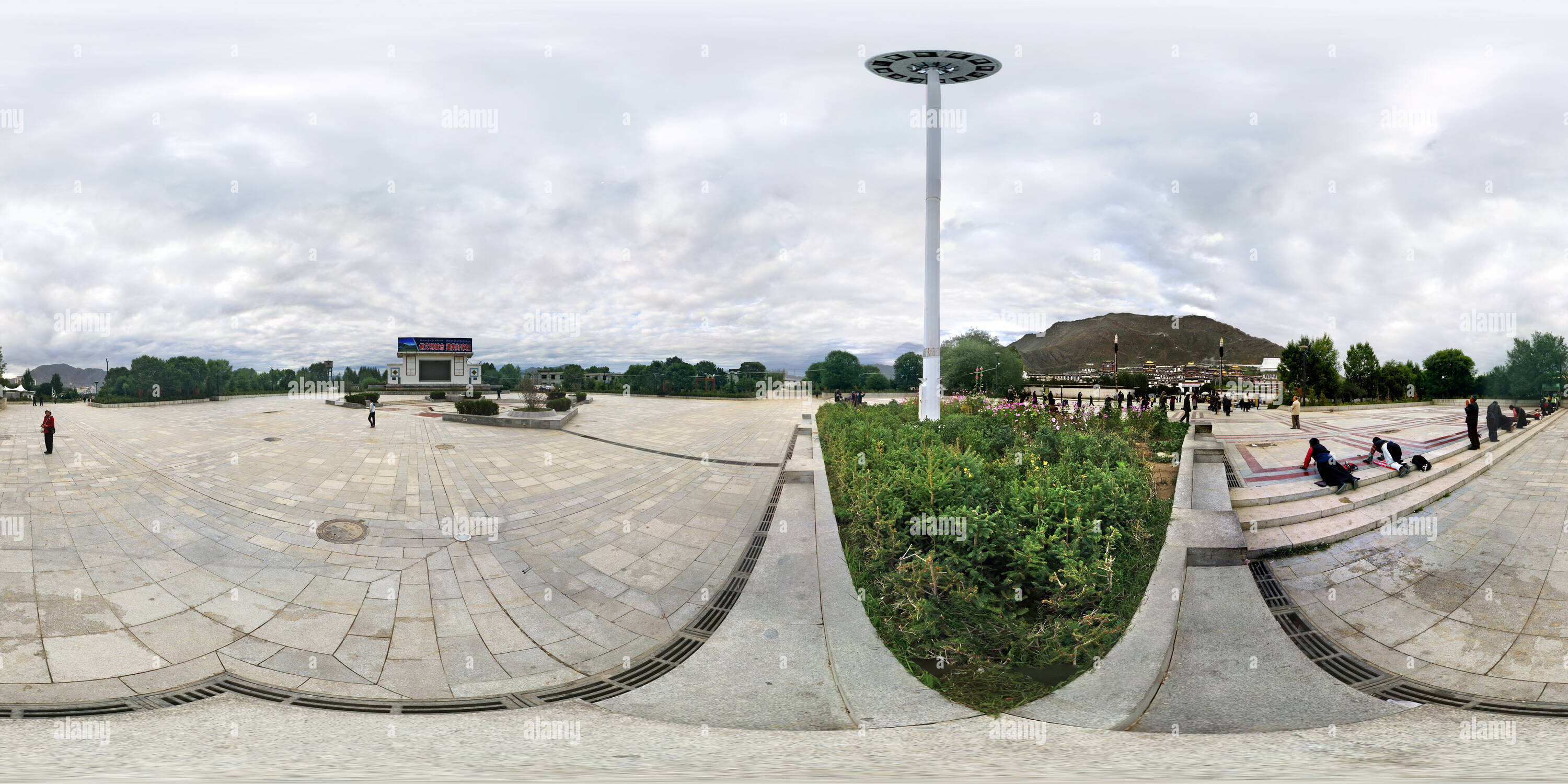 Vue panoramique à 360° de Le monastère de Tashilhunpo à Shigatse1（） xigazê Tibet