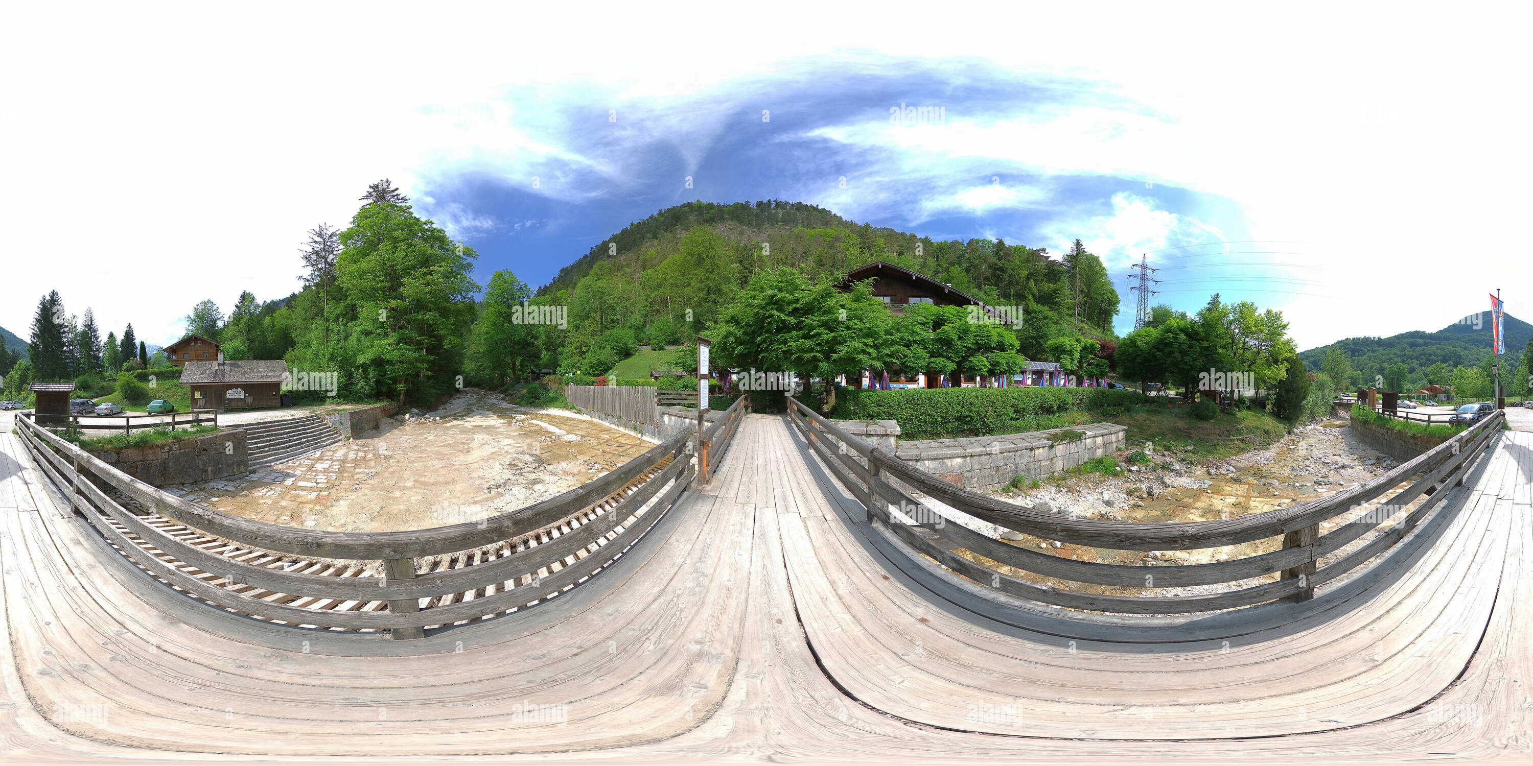 Vue panoramique à 360° de -Anger- Brücke über Almbach