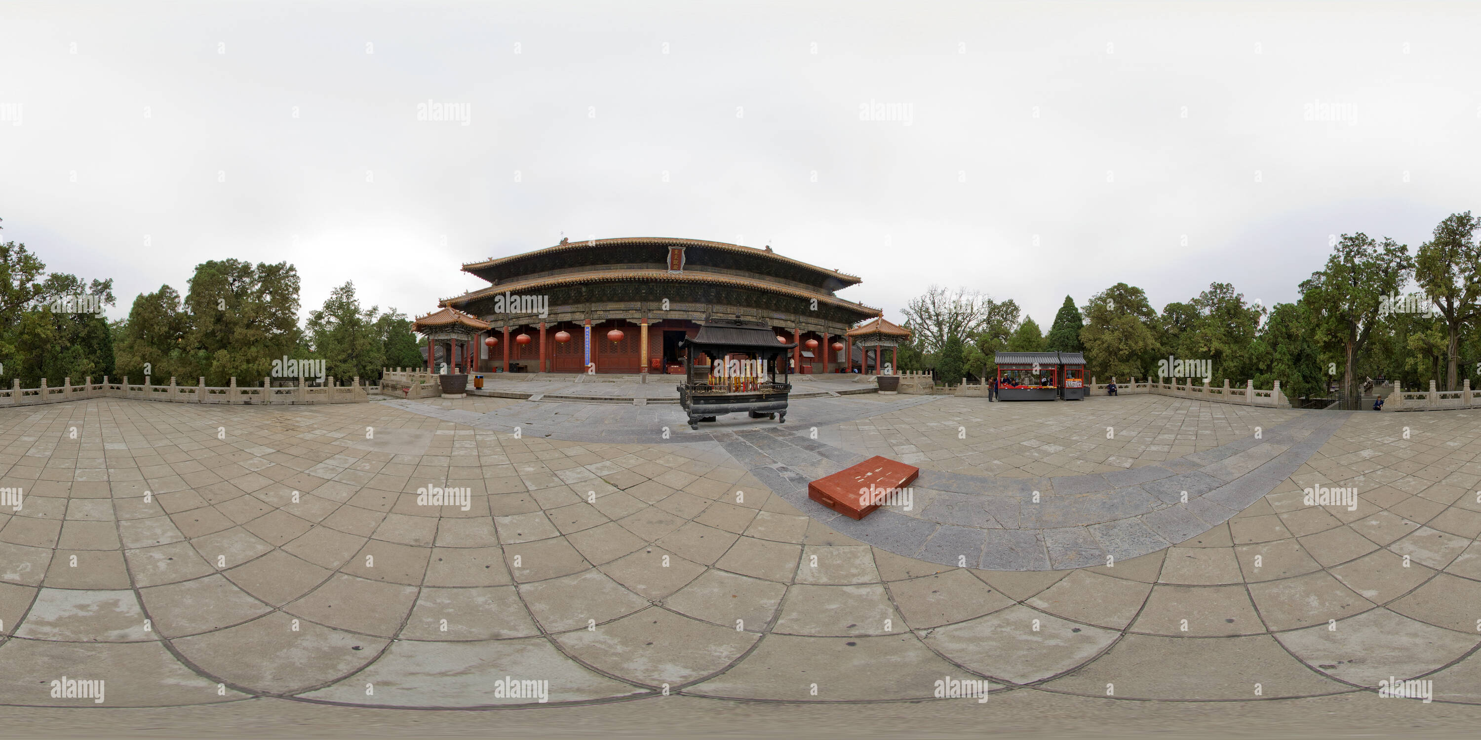 Vue panoramique à 360° de Tai'an City - Dai Temple - Jours Kuang Hall