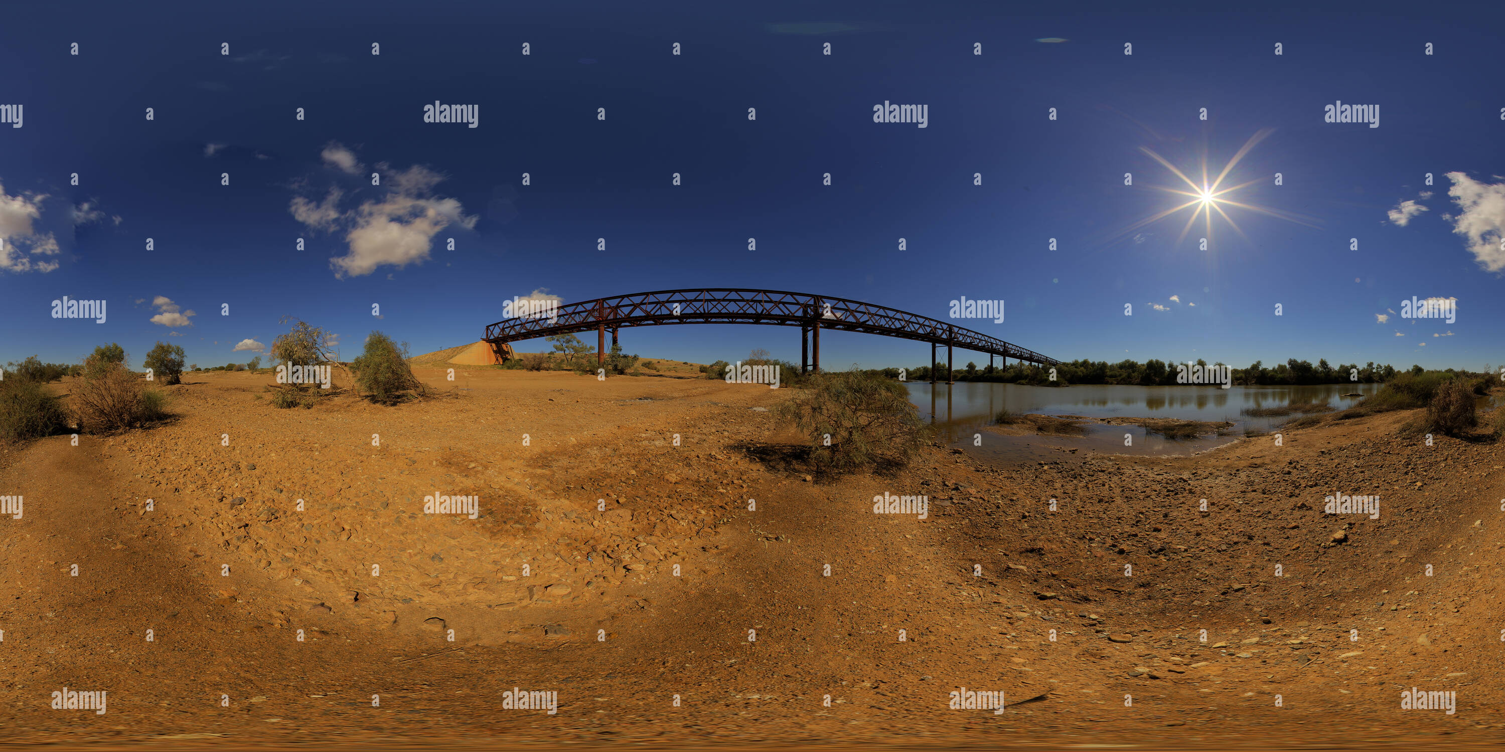 Vue panoramique à 360° de Algebuckina Bridge