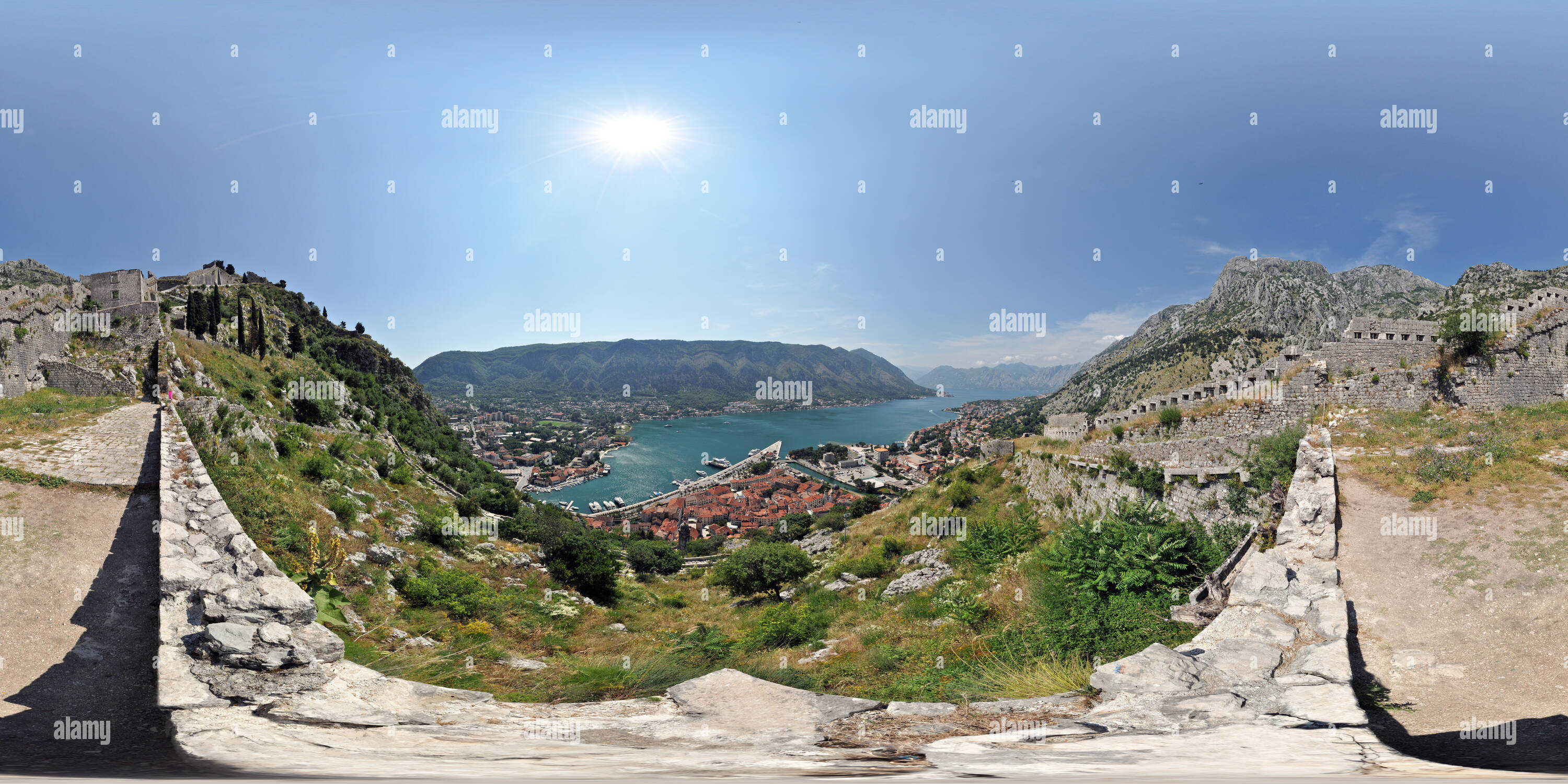 Vue panoramique à 360° de Saint John (Sveti Ivan) Fortess