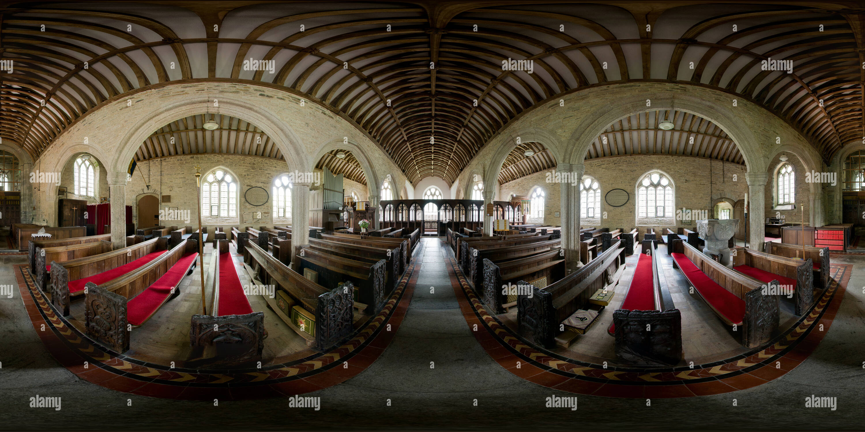 Vue panoramique à 360° de Église St Nonna, Altarnun