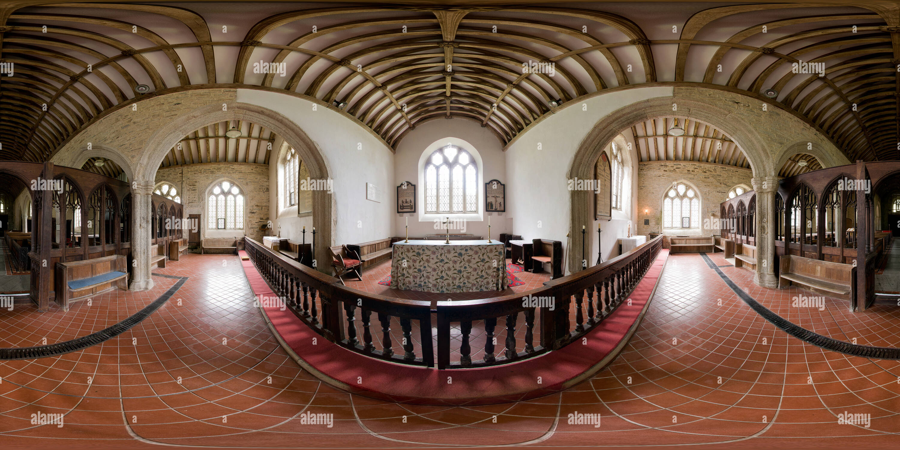 Vue panoramique à 360° de Église St Nonna, Altarnun