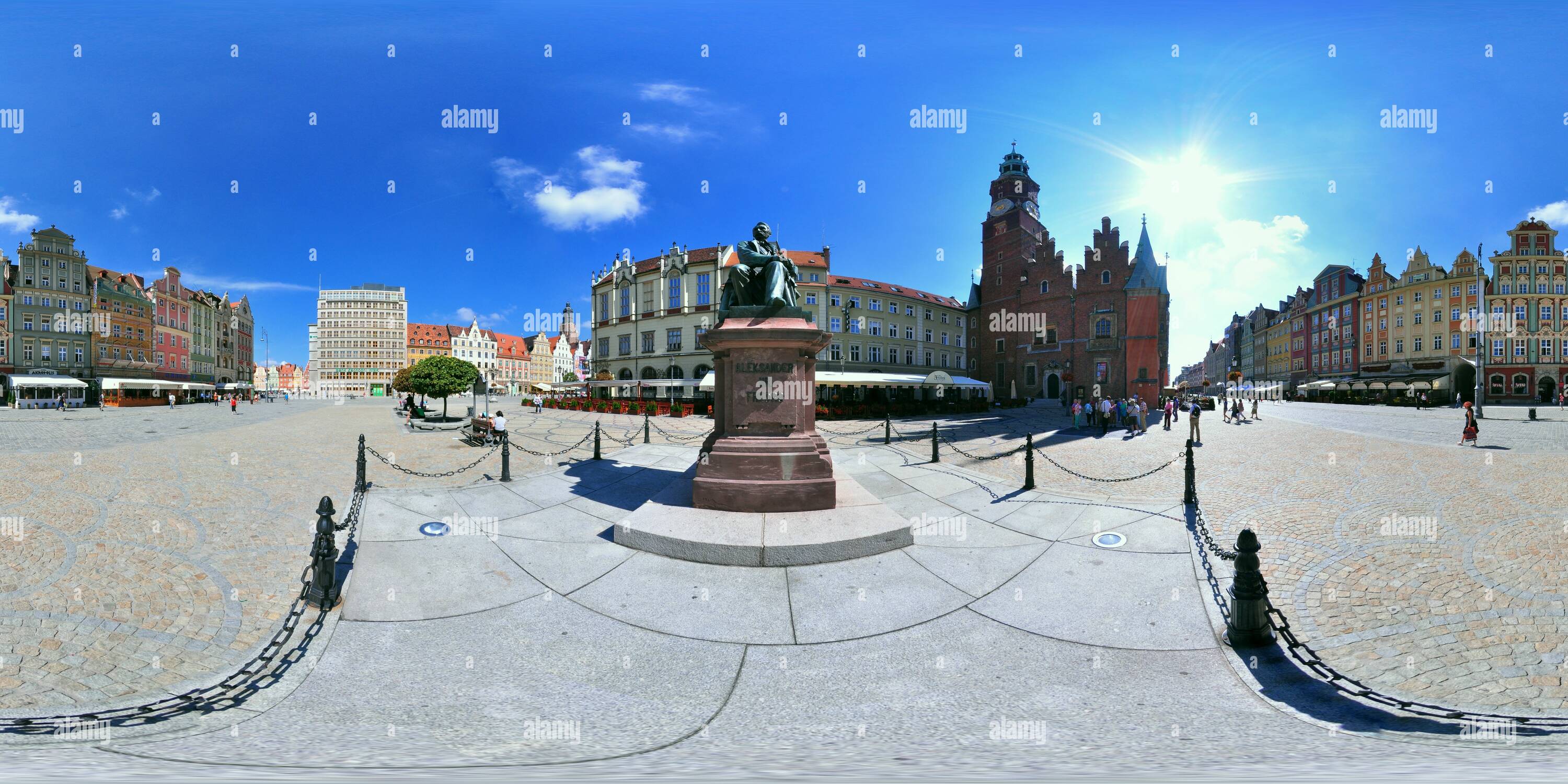 Vue panoramique à 360° de Wroclaw (Breslau) - Monument Alexander Hr-Fredo