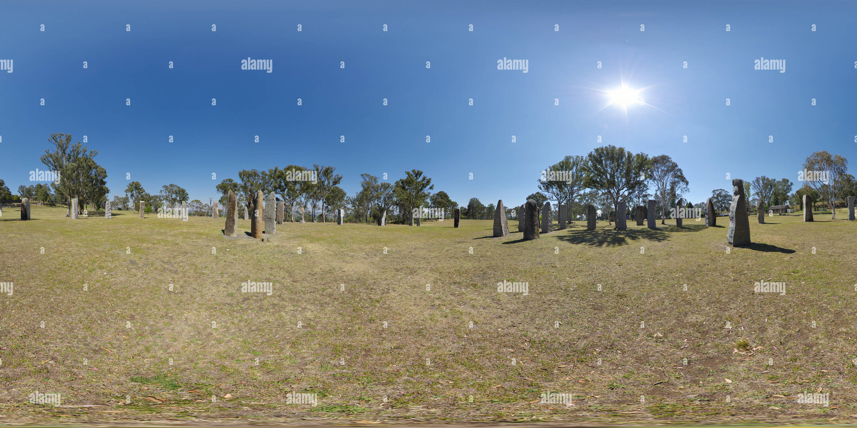 Vue panoramique à 360° de Menhirs de Glen Innes