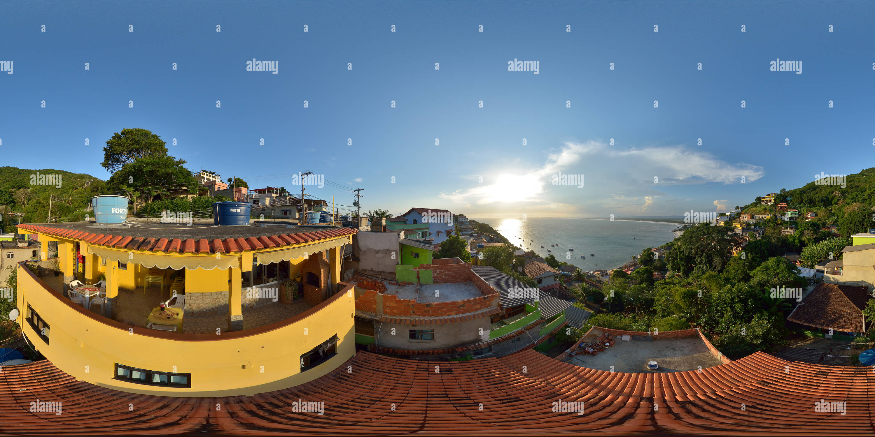 Vue panoramique à 360° de Barra de Guaratiba Rio de Janeiro