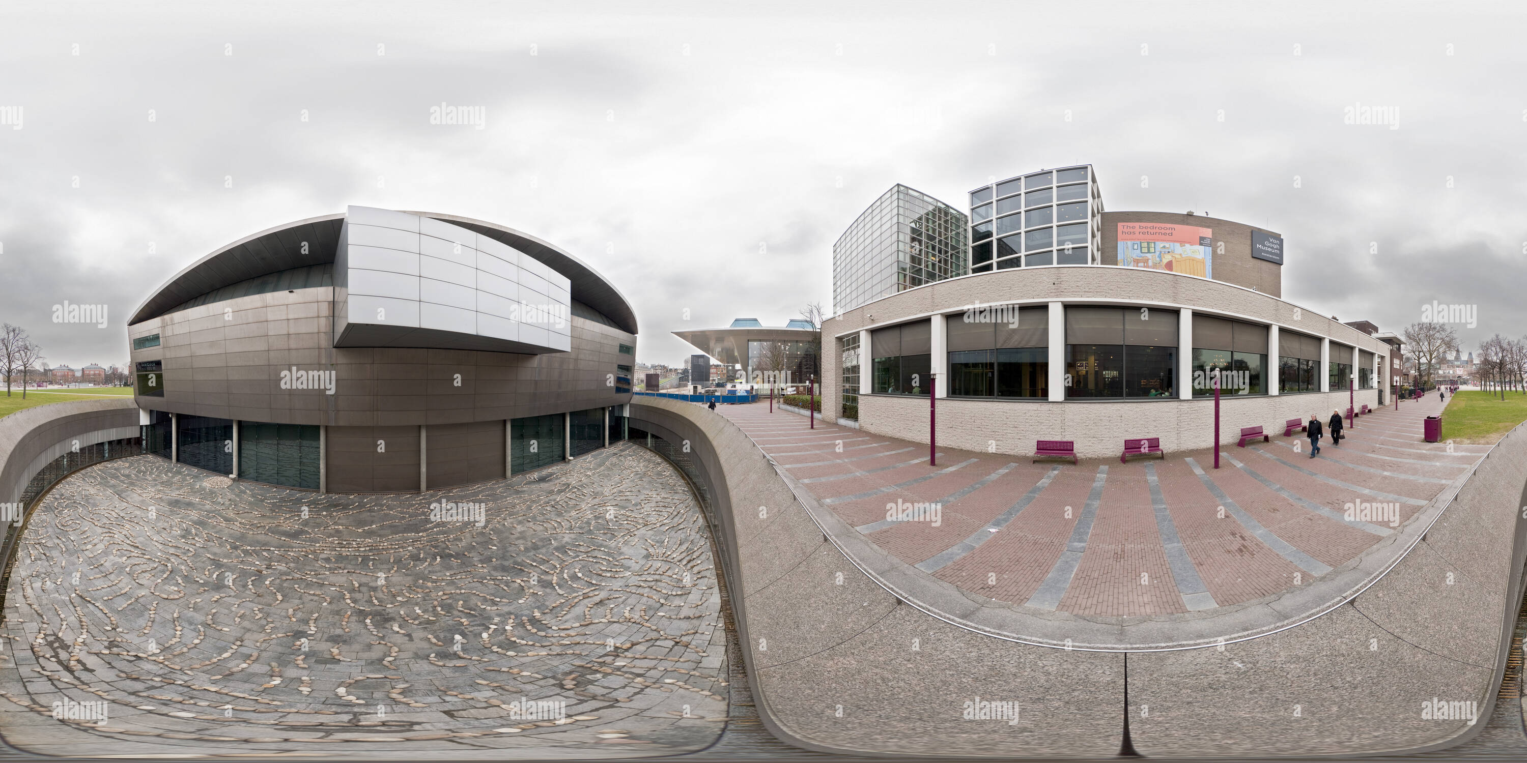 Vue panoramique à 360° de Musée Van Gogh étang