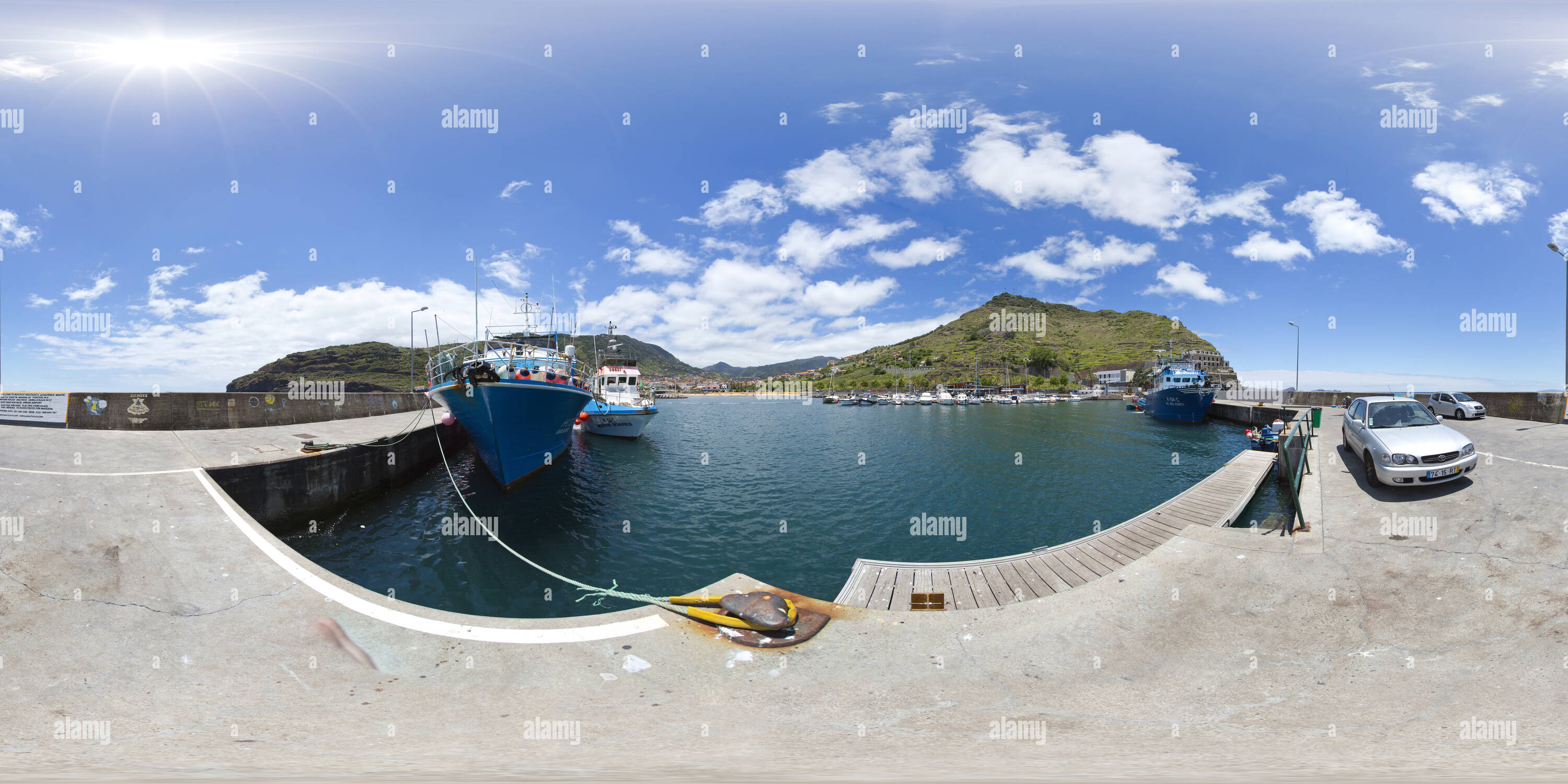 Vue panoramique à 360° de Machico, Port