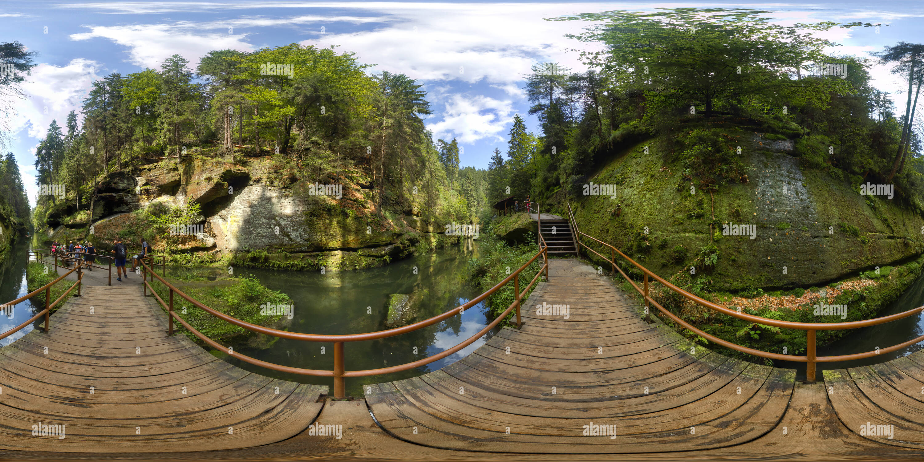 Vue panoramique à 360° de Kamnitzklamm