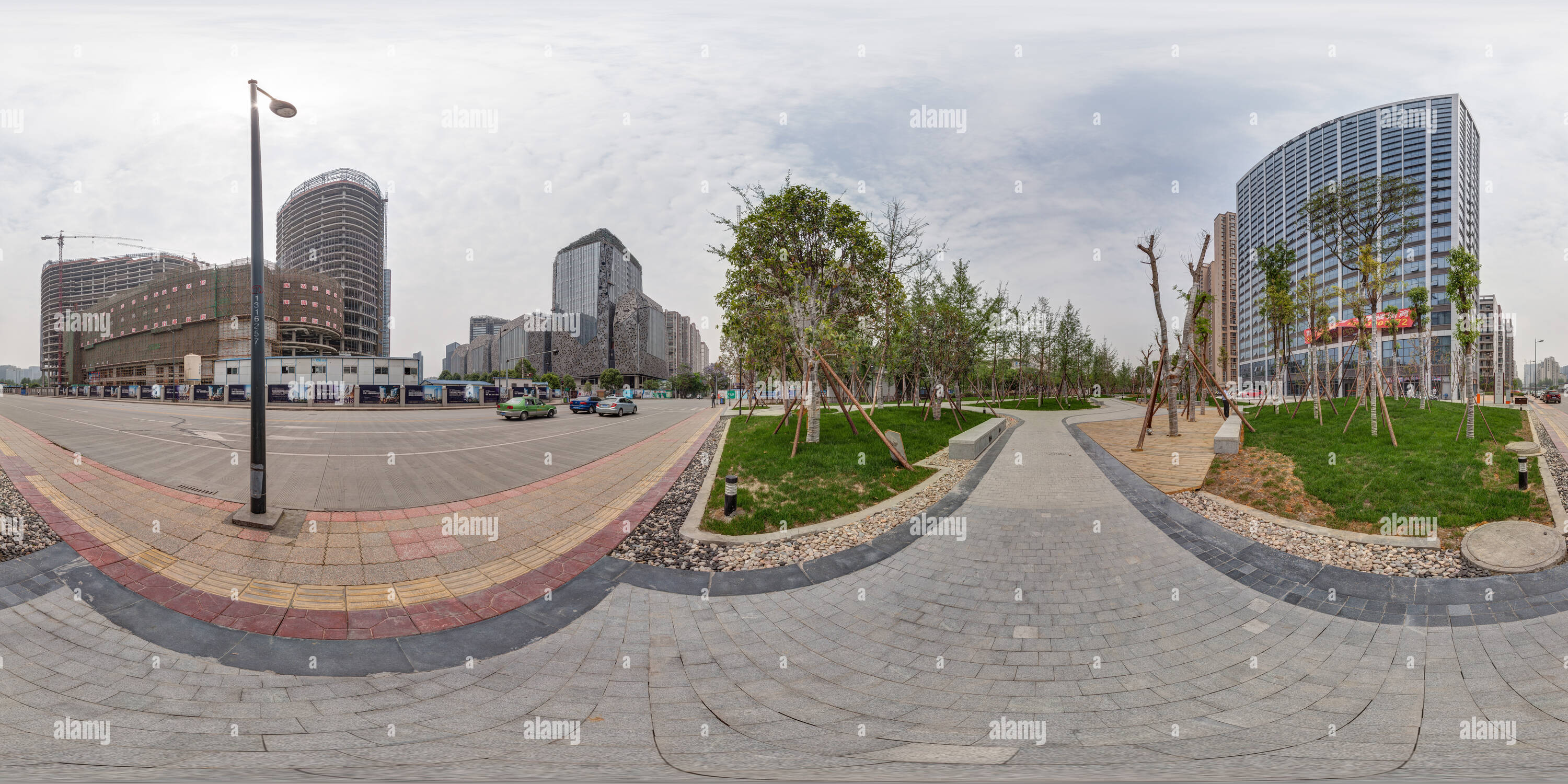 Vue panoramique à 360° de 2014-05-19 - 3e Rue Ouest à Chengdu jours entourant -2