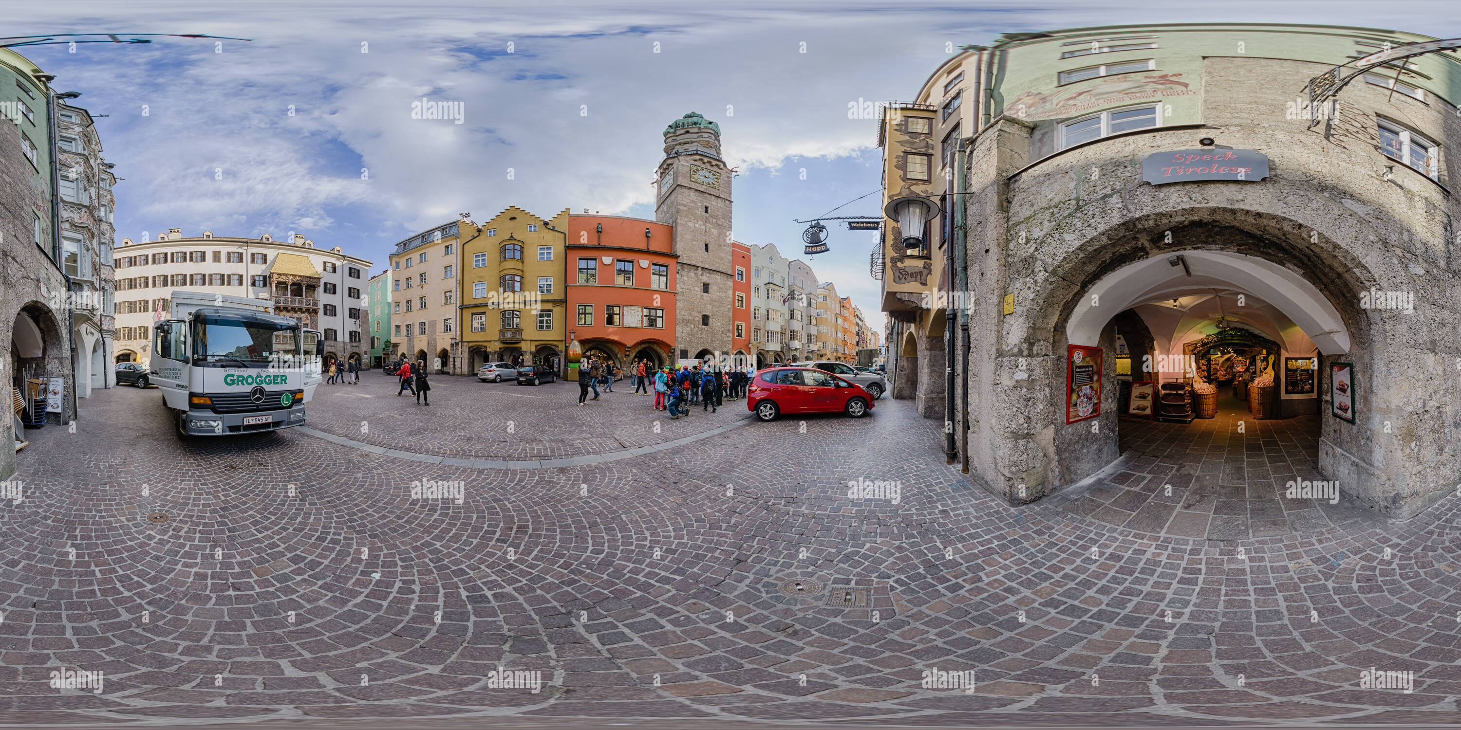 Vue panoramique à 360° de Autriche - Innsbruck -13a- Fort Phil Basten (Goldenes Dachl)