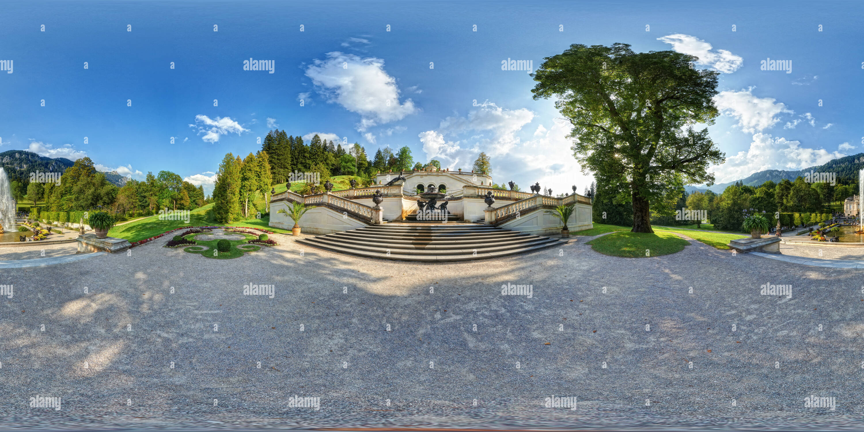 Vue panoramique à 360° de Schloss Linderhof - 03 Koenig-Ludwig-Nacht 2011