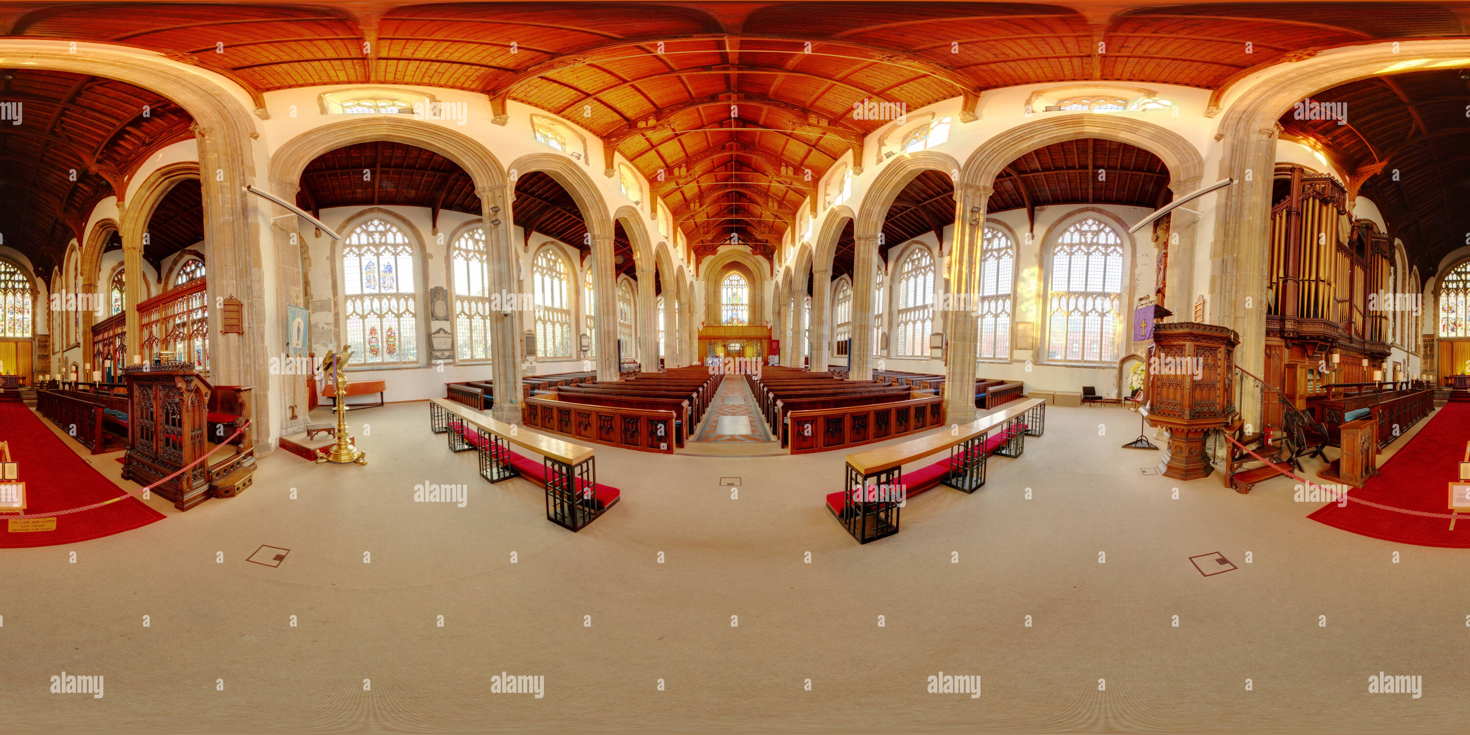 Vue panoramique à 360° de L'église paroissiale de Cromer