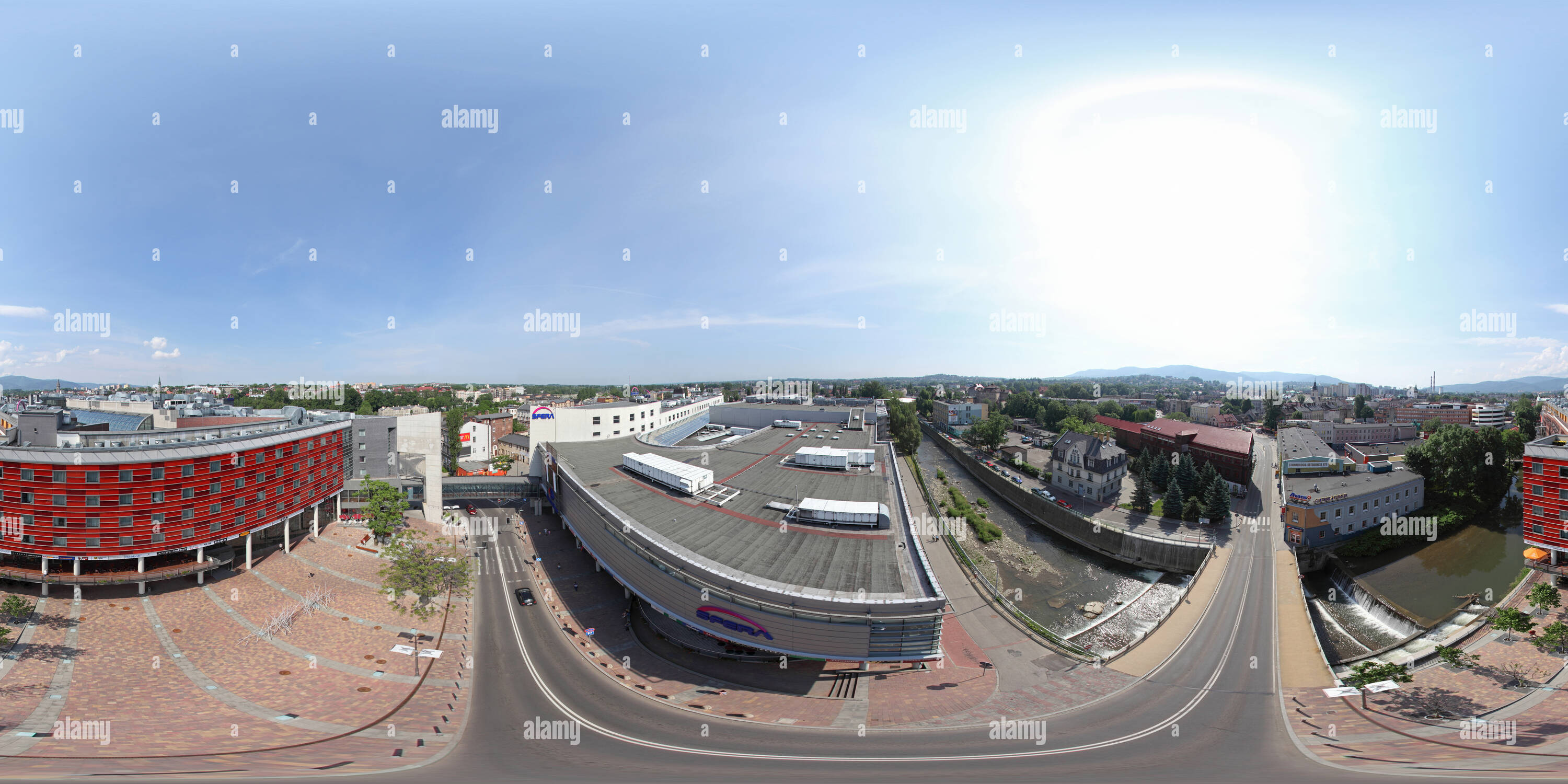 Vue panoramique à 360° de Katowice, Rue Mostowa - bird's eye view