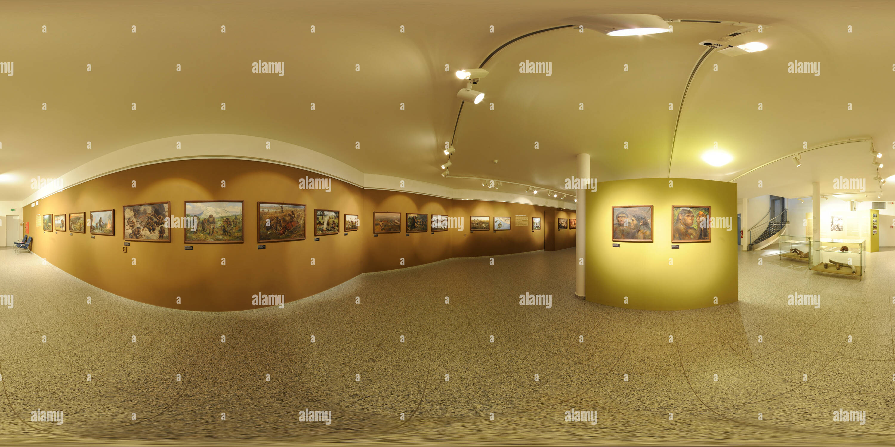 Vue panoramique à 360° de Zdenek Burian, exposition, Anthropos 2012