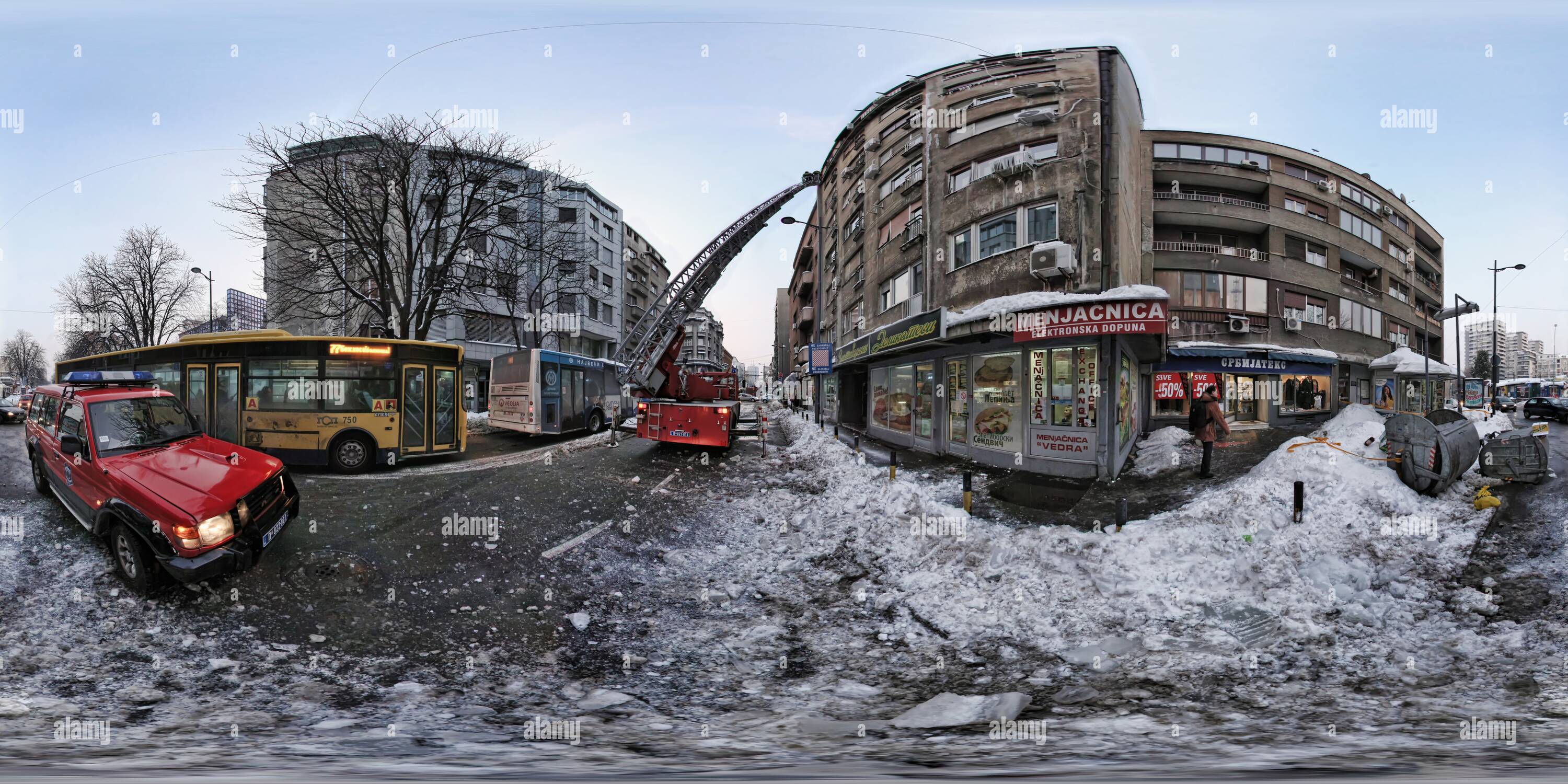 Vue panoramique à 360° de Sauvetage de glace