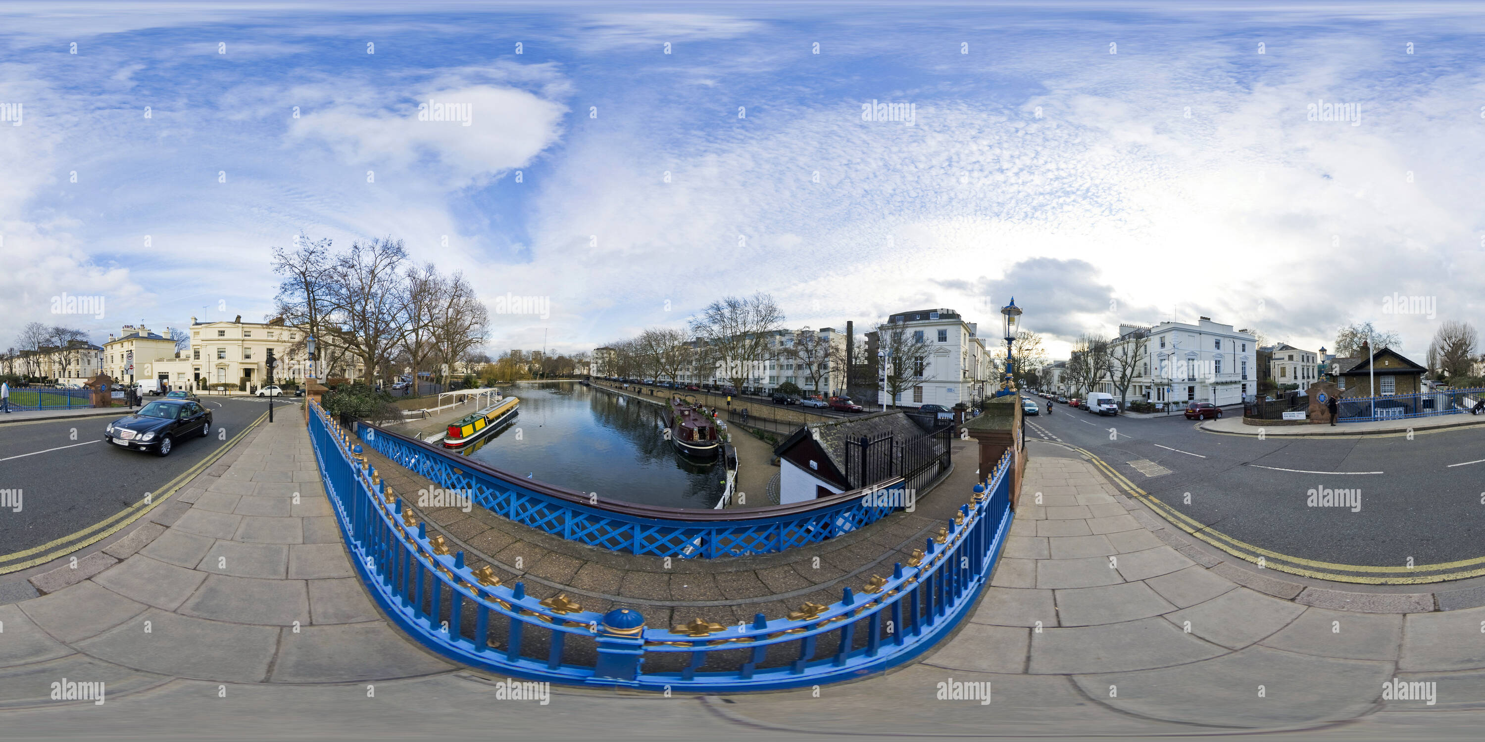 Vue panoramique à 360° de La petite Venise à Londres