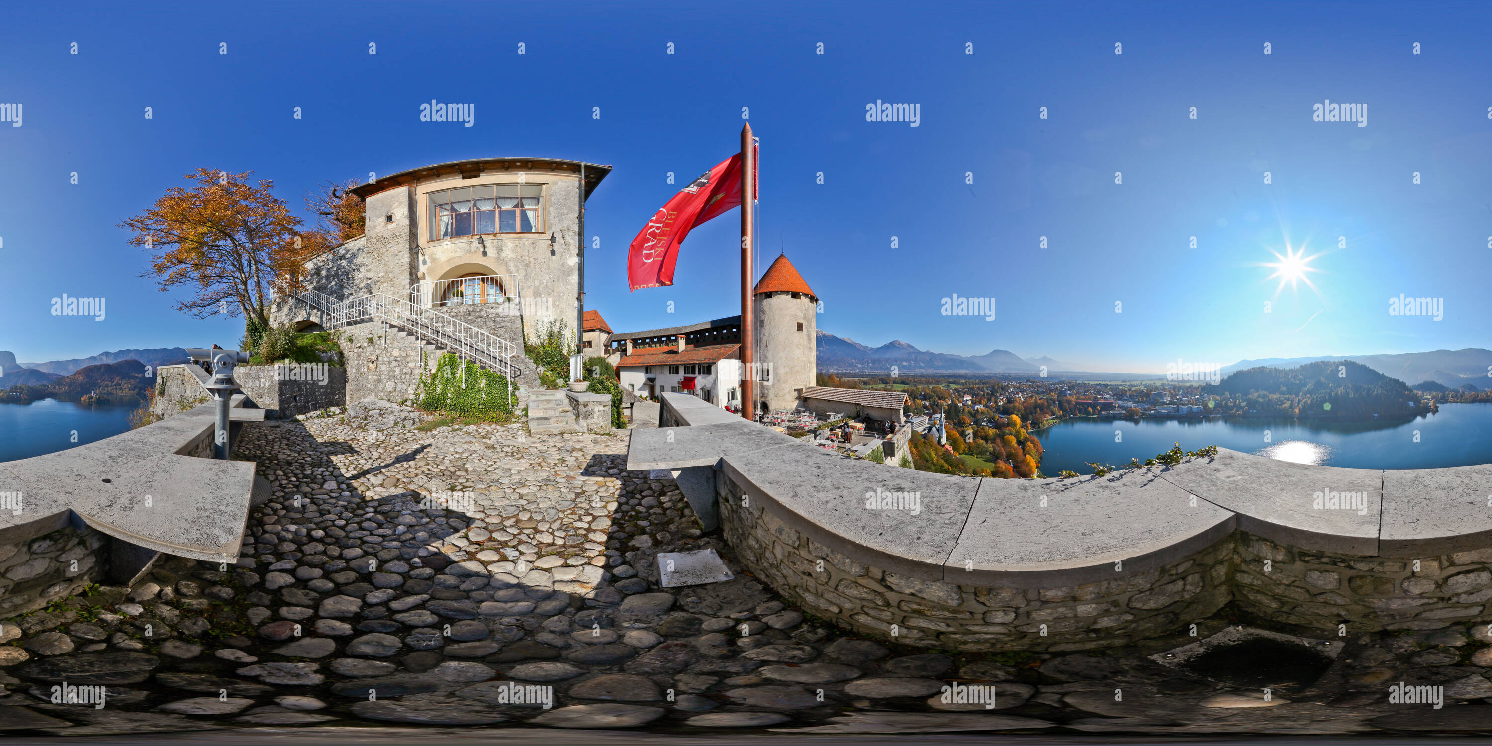 Vue panoramique à 360° de Château de Bled