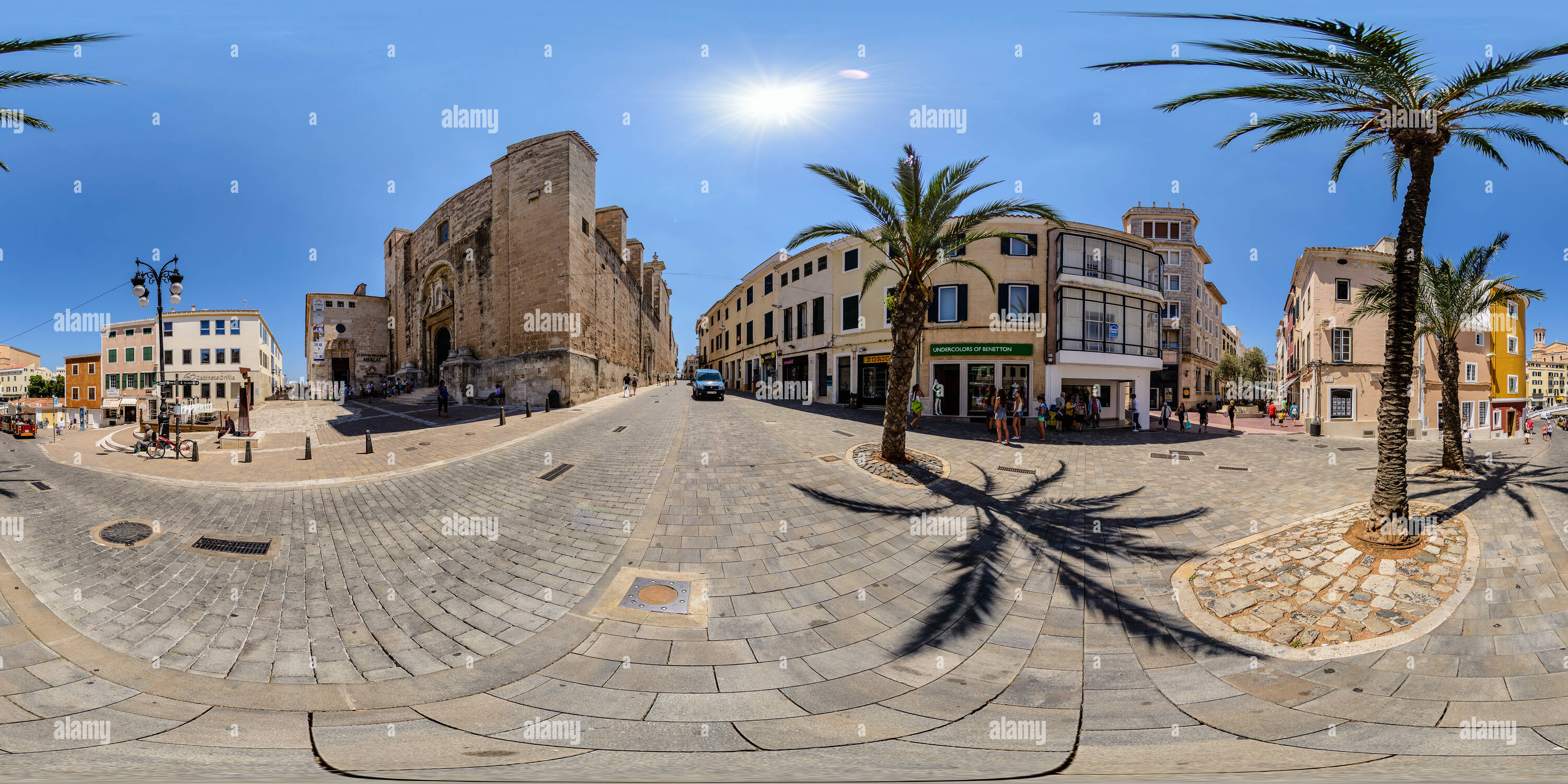 Vue panoramique à 360° de Mahon - Carrer s'Arravaleta à Placa del Carme